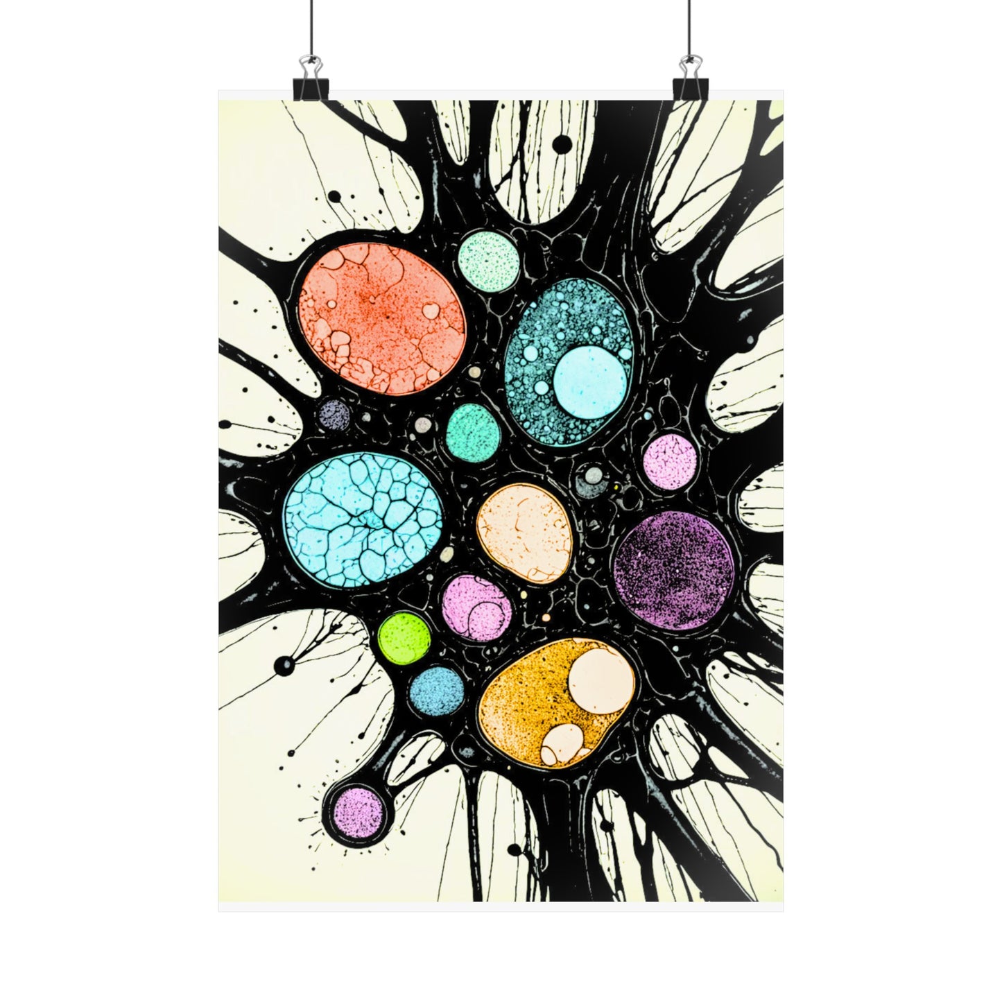 Psychedelic Matte Vertical Posters Cosmic Cells