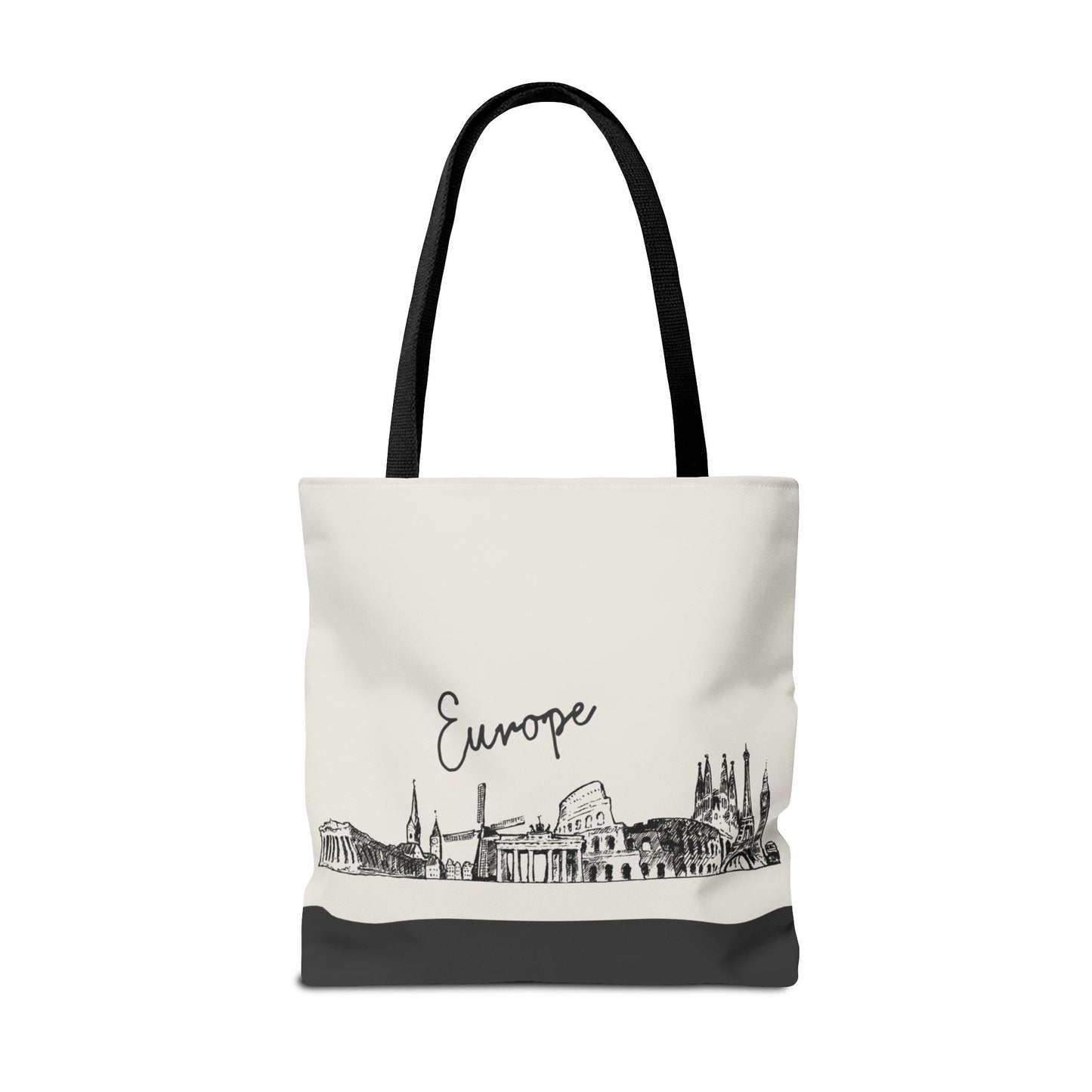 Europe Travel Tote Bag – Lightweight Wanderlight Tote, Skyline Design, Durable Everyday Adventure Bag