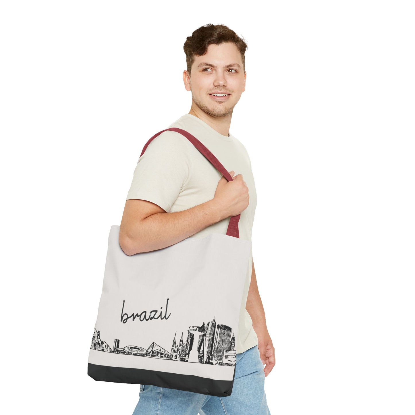 Brazil Travel Tote Bag – Lightweight Wanderlight Tote, Skyline Design, Durable Everyday Adventure Bag