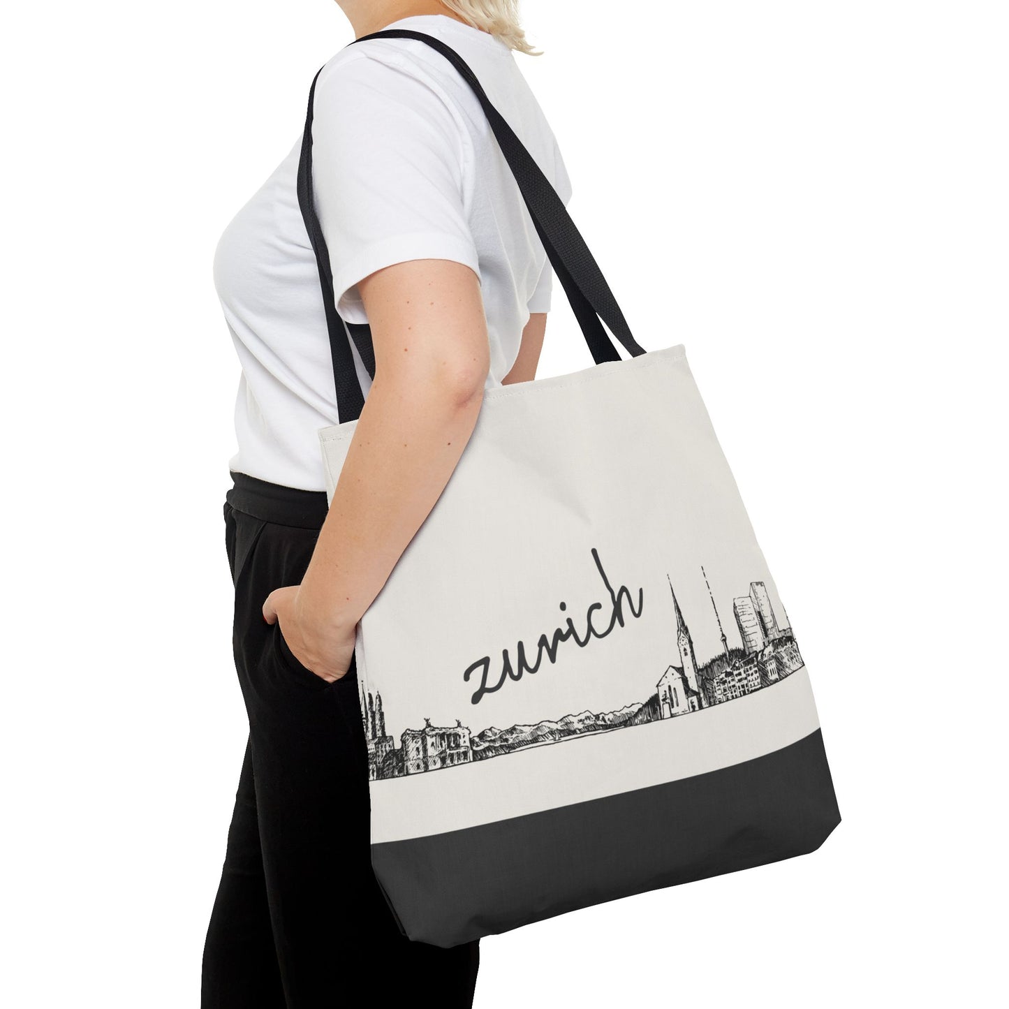 Zurich Travel Tote Bag – Lightweight Wanderlight Tote, Skyline Design, Durable Everyday Adventure Bag