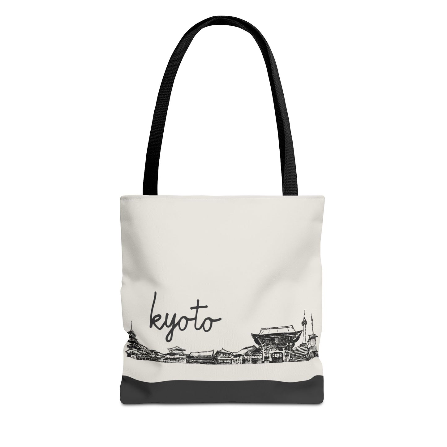 Kyoto Travel Tote Bag – Lightweight Wanderlight Tote, Skyline Design, Durable Everyday Adventure Bag