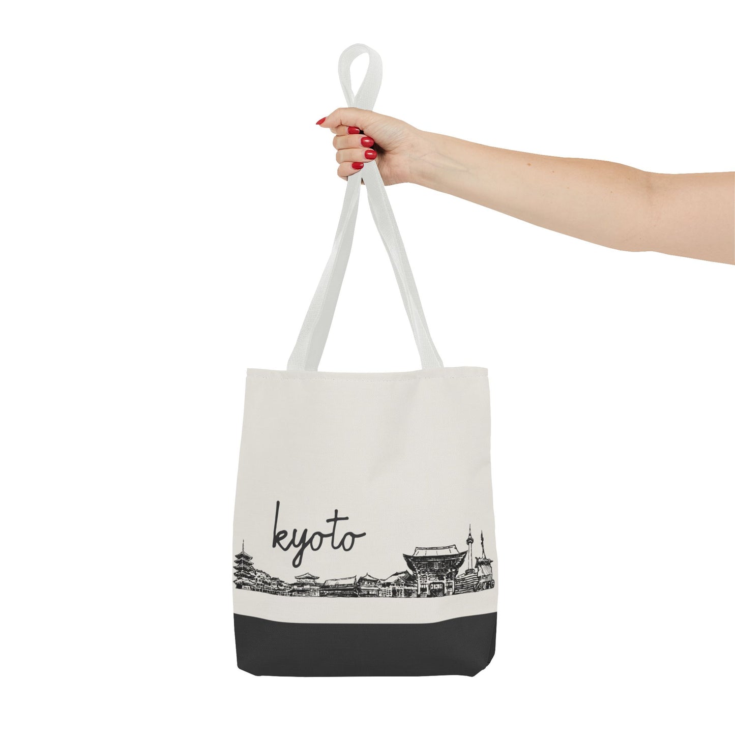 Kyoto Travel Tote Bag – Lightweight Wanderlight Tote, Skyline Design, Durable Everyday Adventure Bag