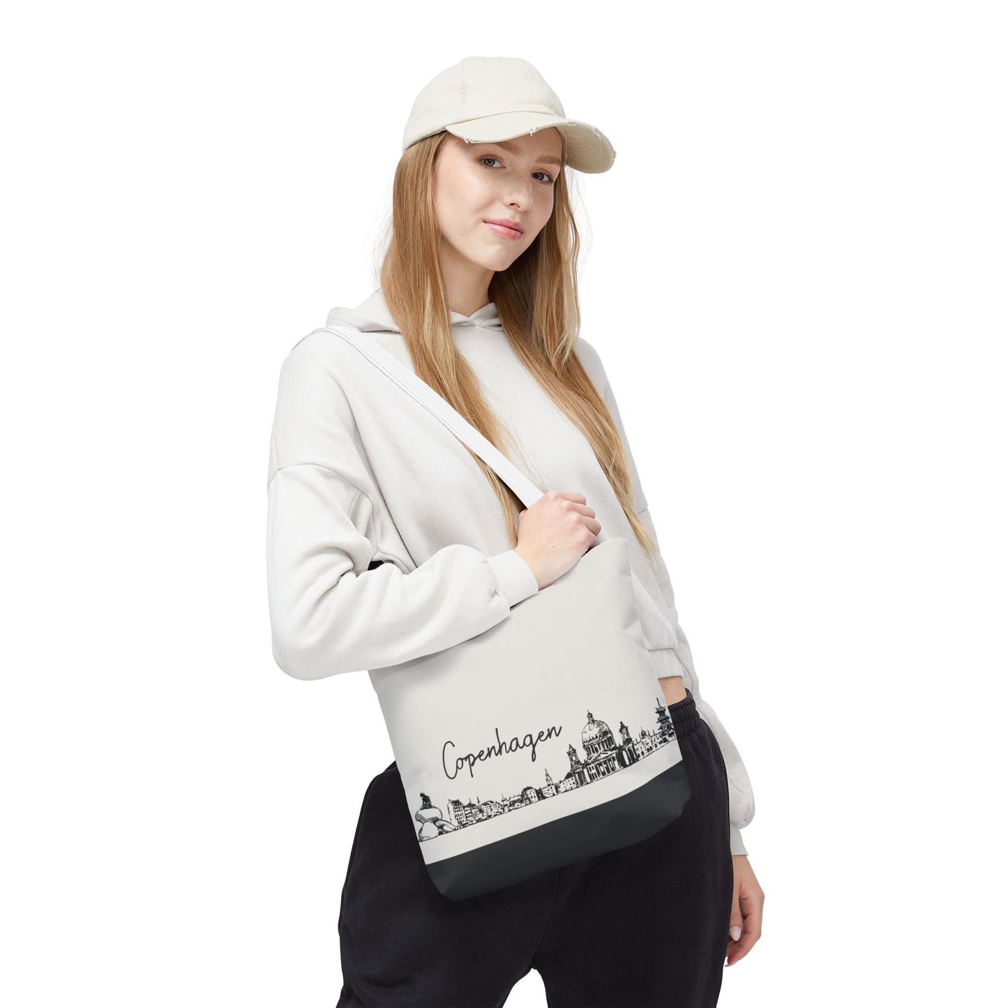 Copenhagen Travel Tote Bag – Lightweight Wanderlight Tote, Skyline Design, Durable Everyday Adventure Bag