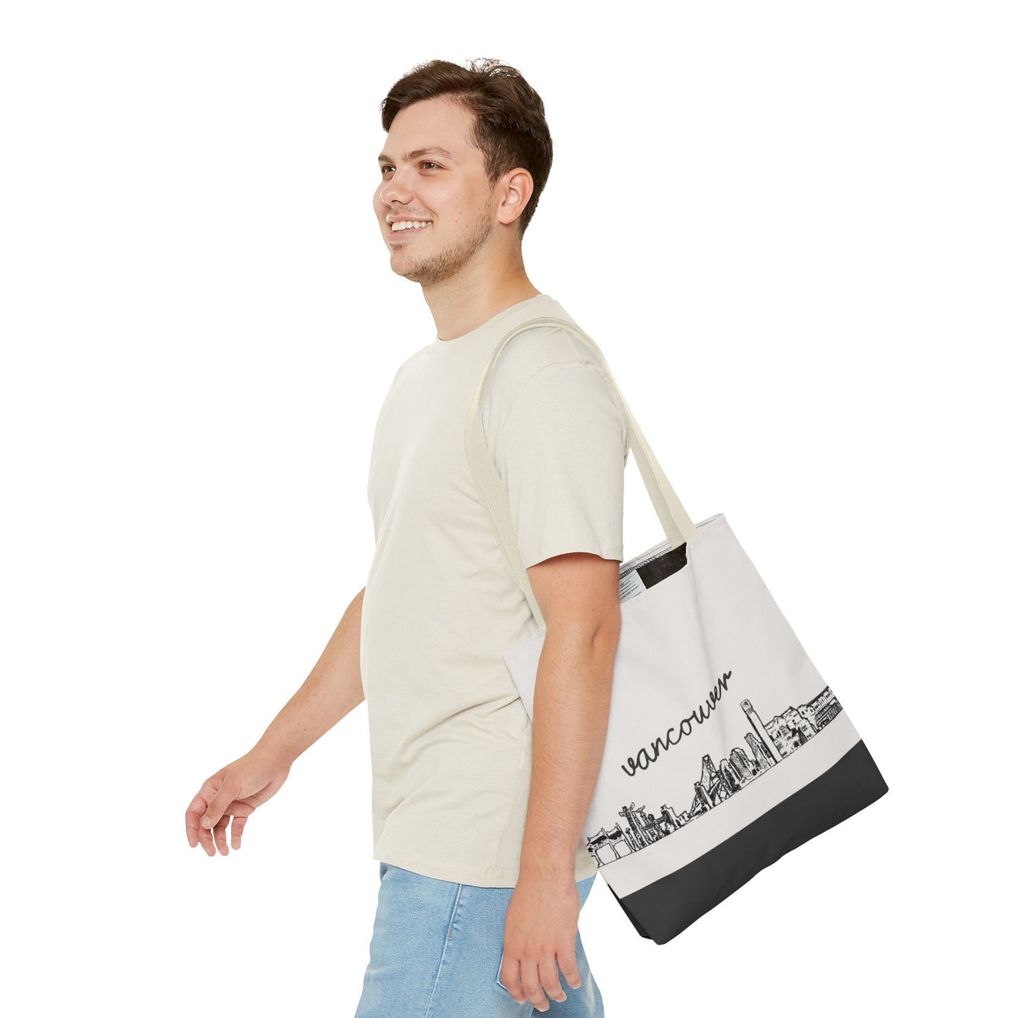 Vancouver Travel Tote Bag – Lightweight Wanderlight Tote, Skyline Design, Durable Everyday Adventure Bag
