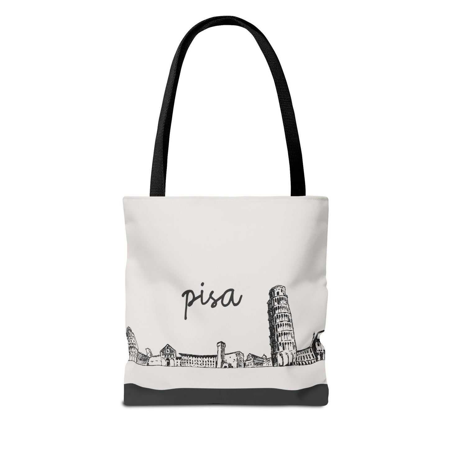 Pisa Travel Tote Bag – Lightweight Wanderlight Tote, Skyline Design, Durable Everyday Adventure Bag
