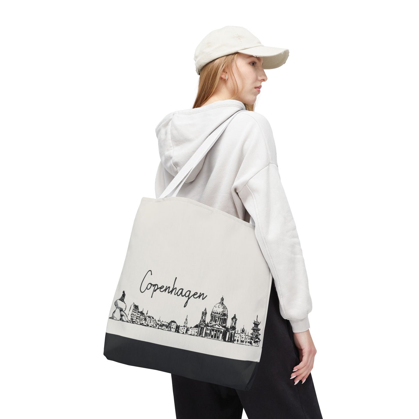 Copenhagen Travel Tote Bag – Lightweight Wanderlight Tote, Skyline Design, Durable Everyday Adventure Bag