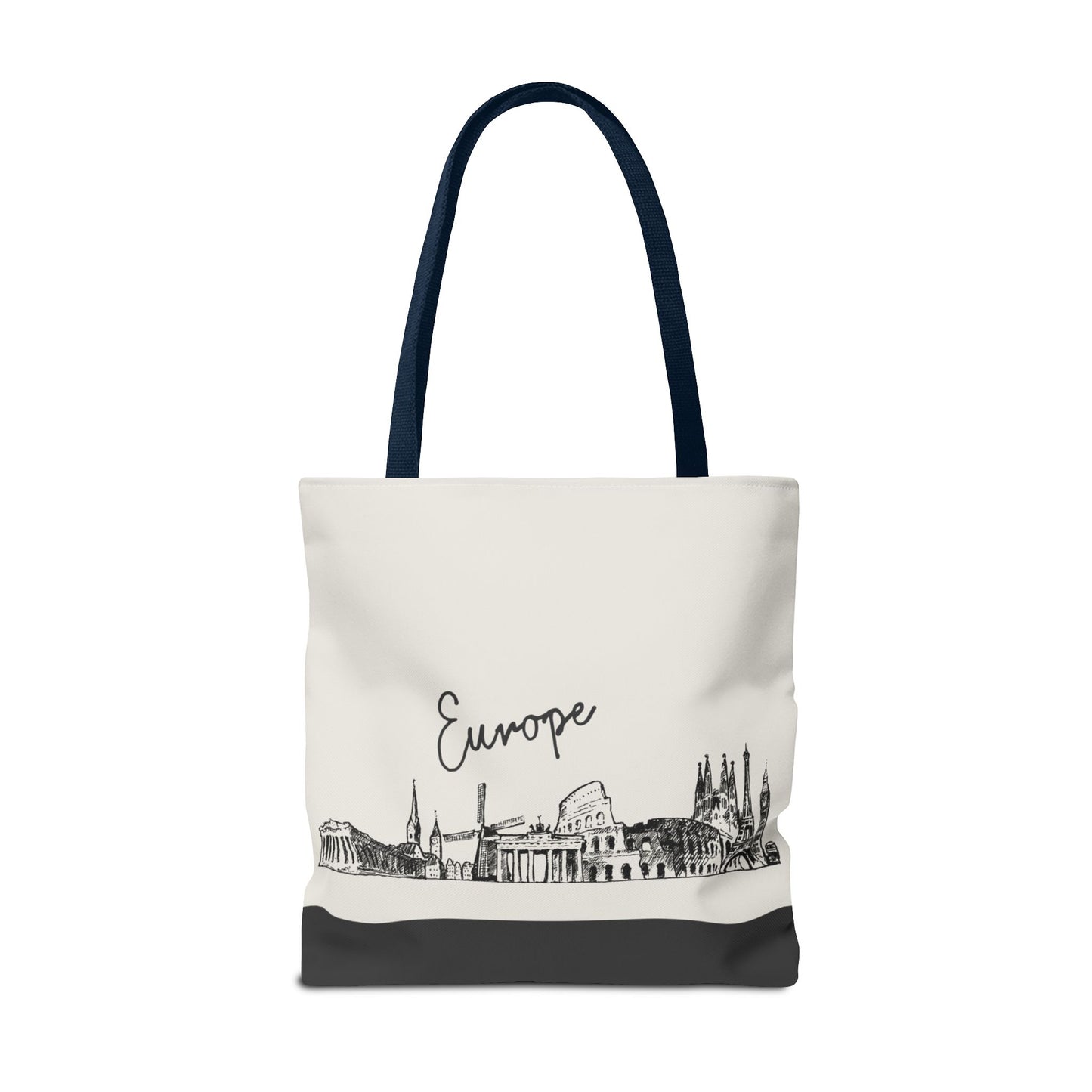 Europe Travel Tote Bag – Lightweight Wanderlight Tote, Skyline Design, Durable Everyday Adventure Bag