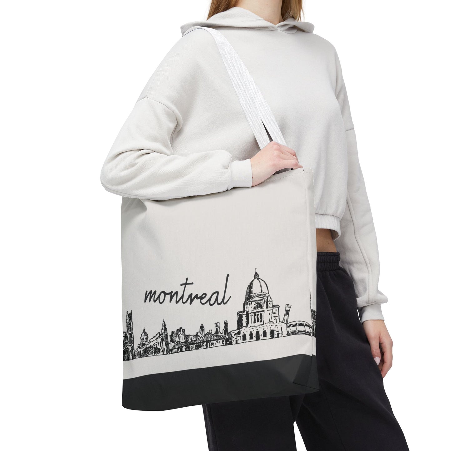 Montreal Travel Tote Bag – Lightweight Wanderlight Tote, Skyline Design, Durable Everyday Adventure Bag