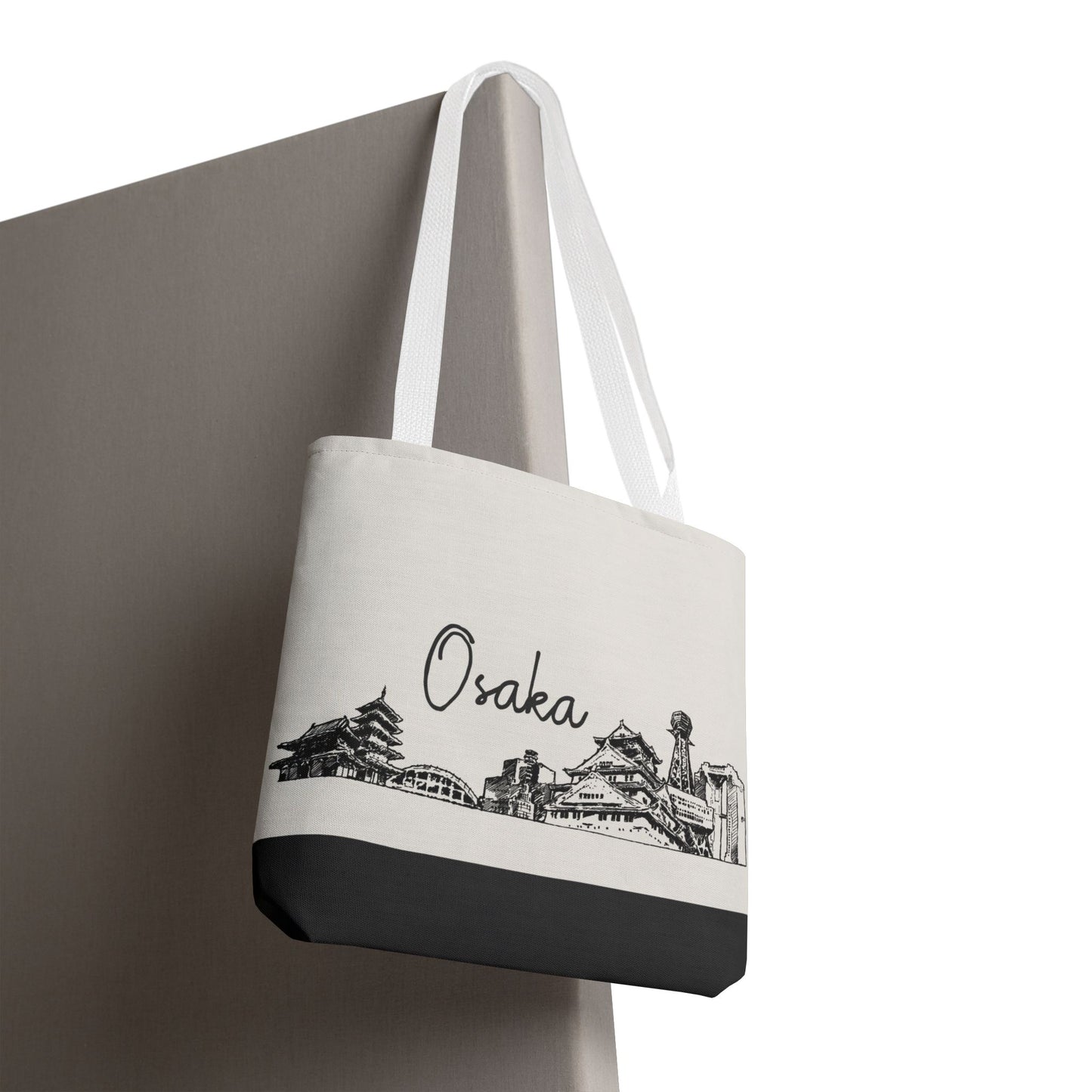 Osaka Travel Tote Bag – Lightweight Wanderlight Tote, Skyline Design, Durable Everyday Adventure Bag