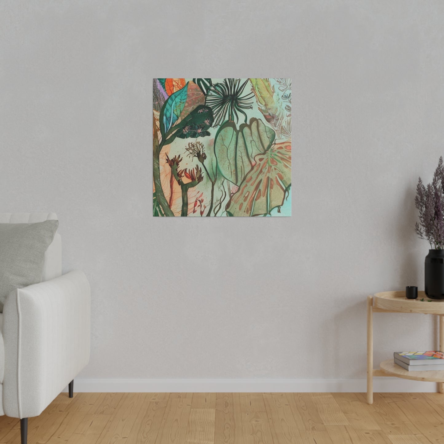 Lush Canopy: Oversized Jungle Botanical Canvas Print