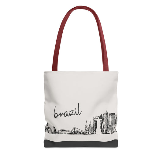 Brazil Travel Tote Bag – Lightweight Wanderlight Tote, Skyline Design, Durable Everyday Adventure Bag