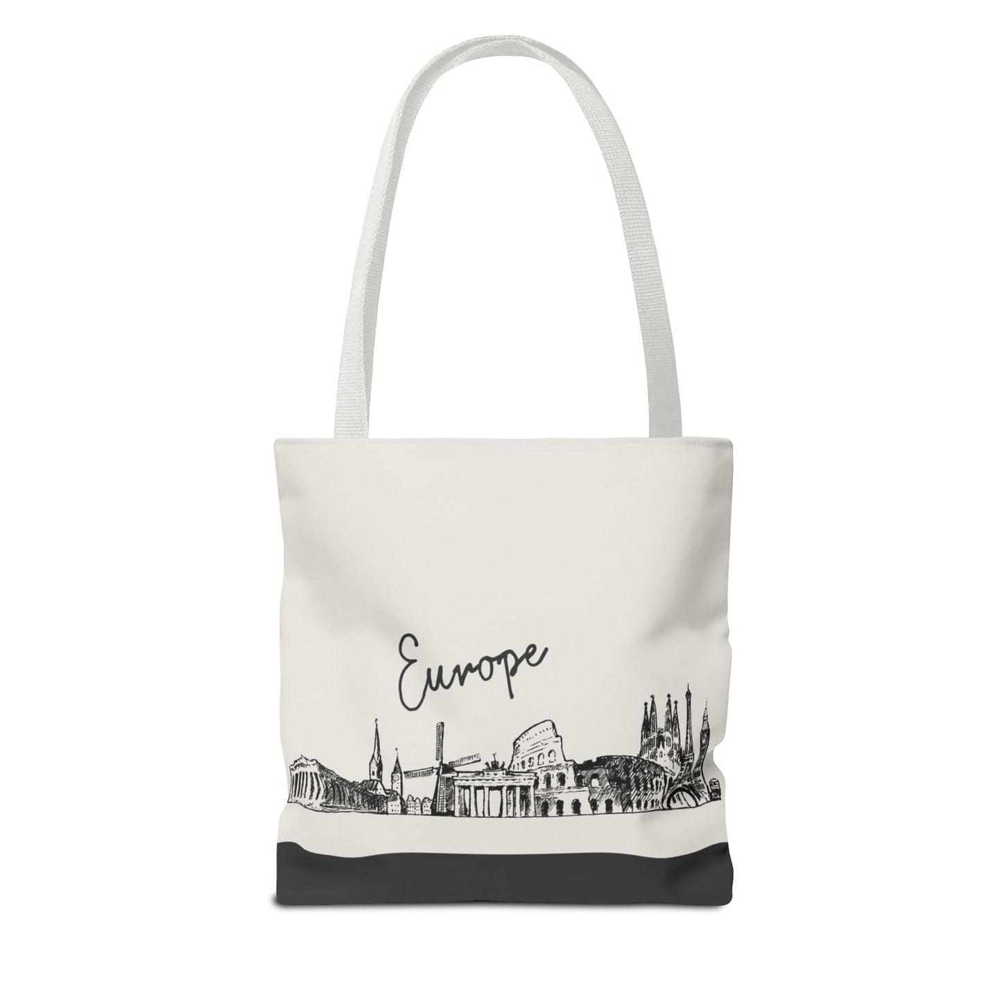 Europe Travel Tote Bag – Lightweight Wanderlight Tote, Skyline Design, Durable Everyday Adventure Bag