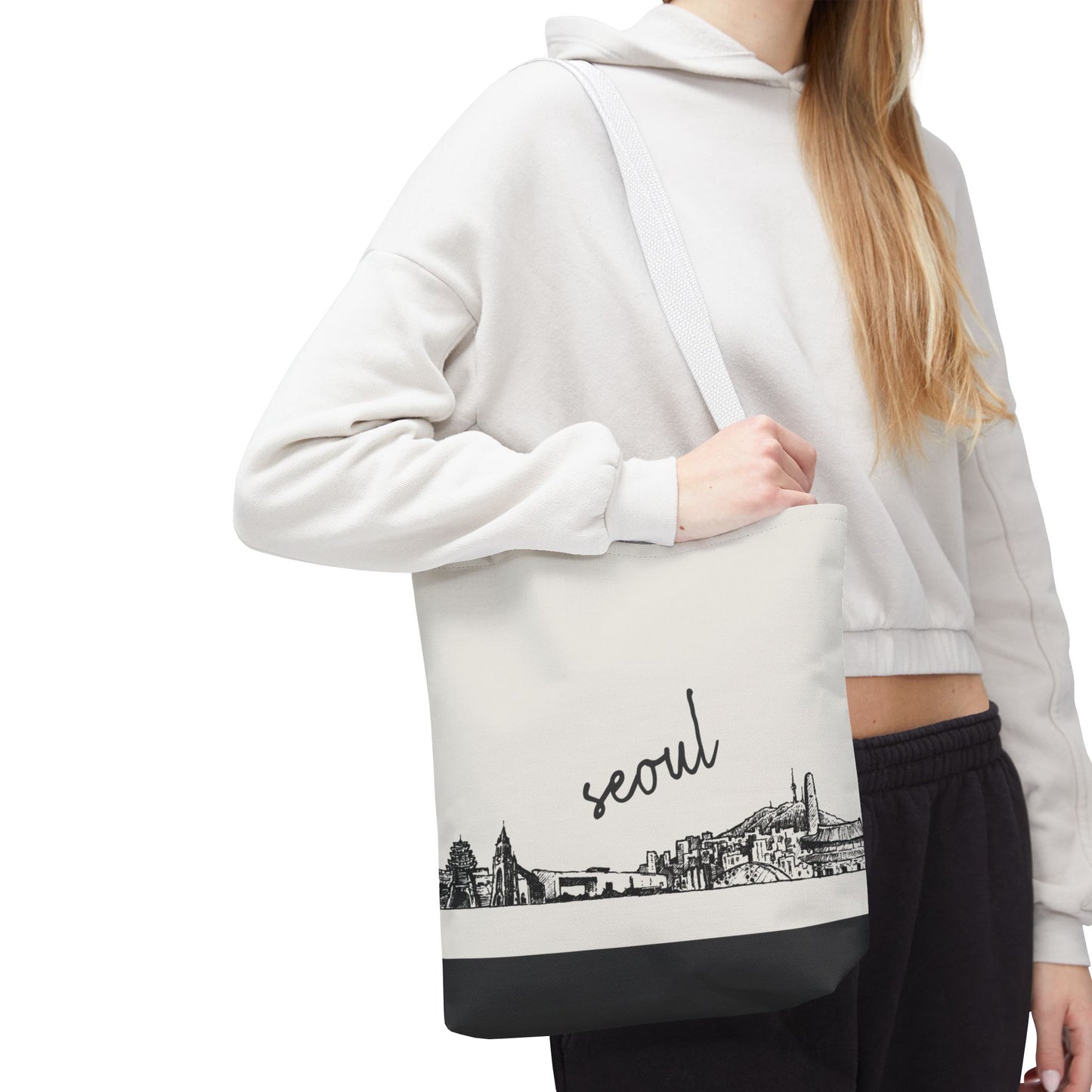 Seoul Travel Tote Bag – Lightweight Wanderlight Tote, Skyline Design, Durable Everyday Adventure Bag