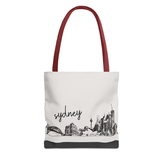 Sydney Travel Tote Bag – Lightweight Wanderlight Tote, Skyline Design, Durable Everyday Adventure Bag