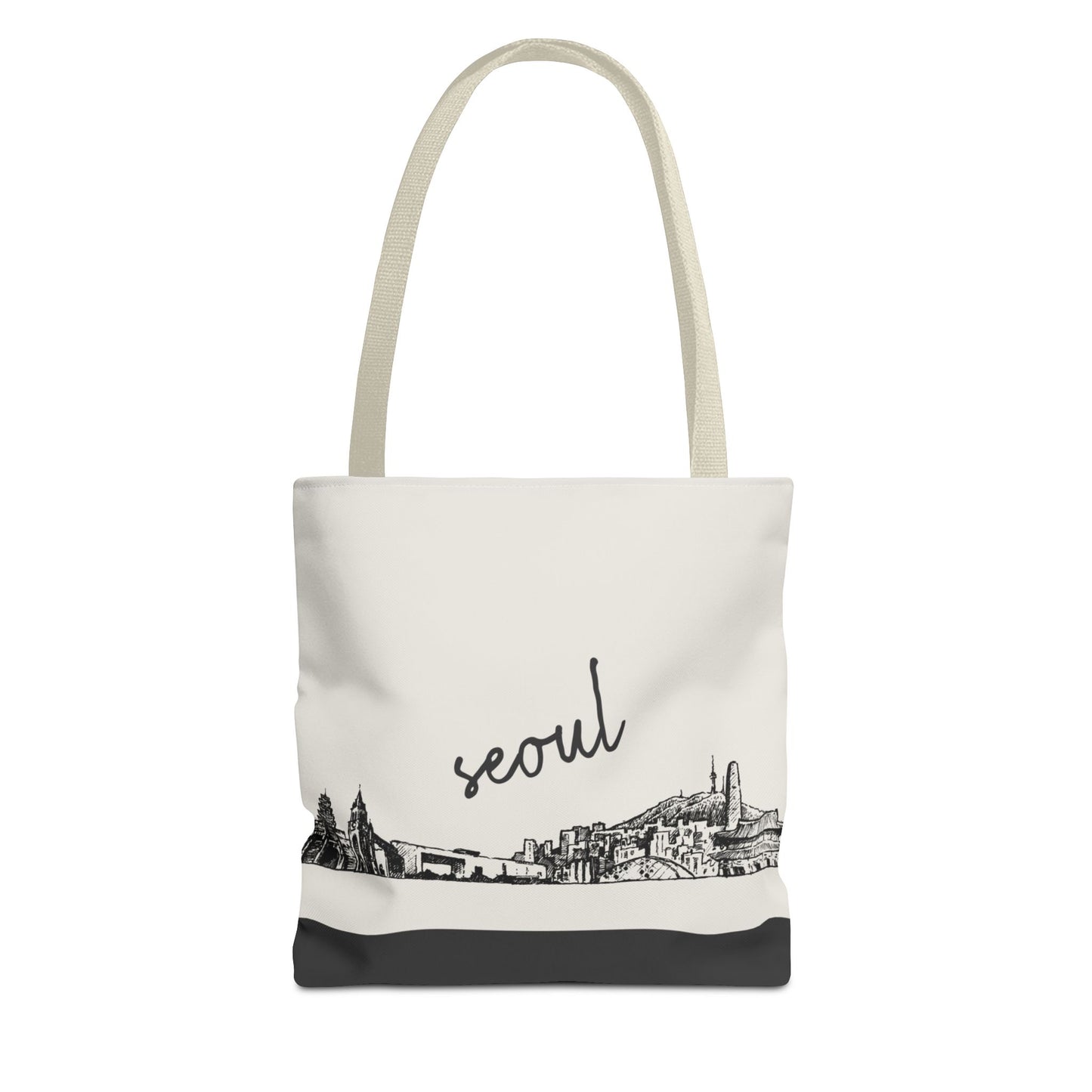 Seoul Travel Tote Bag – Lightweight Wanderlight Tote, Skyline Design, Durable Everyday Adventure Bag