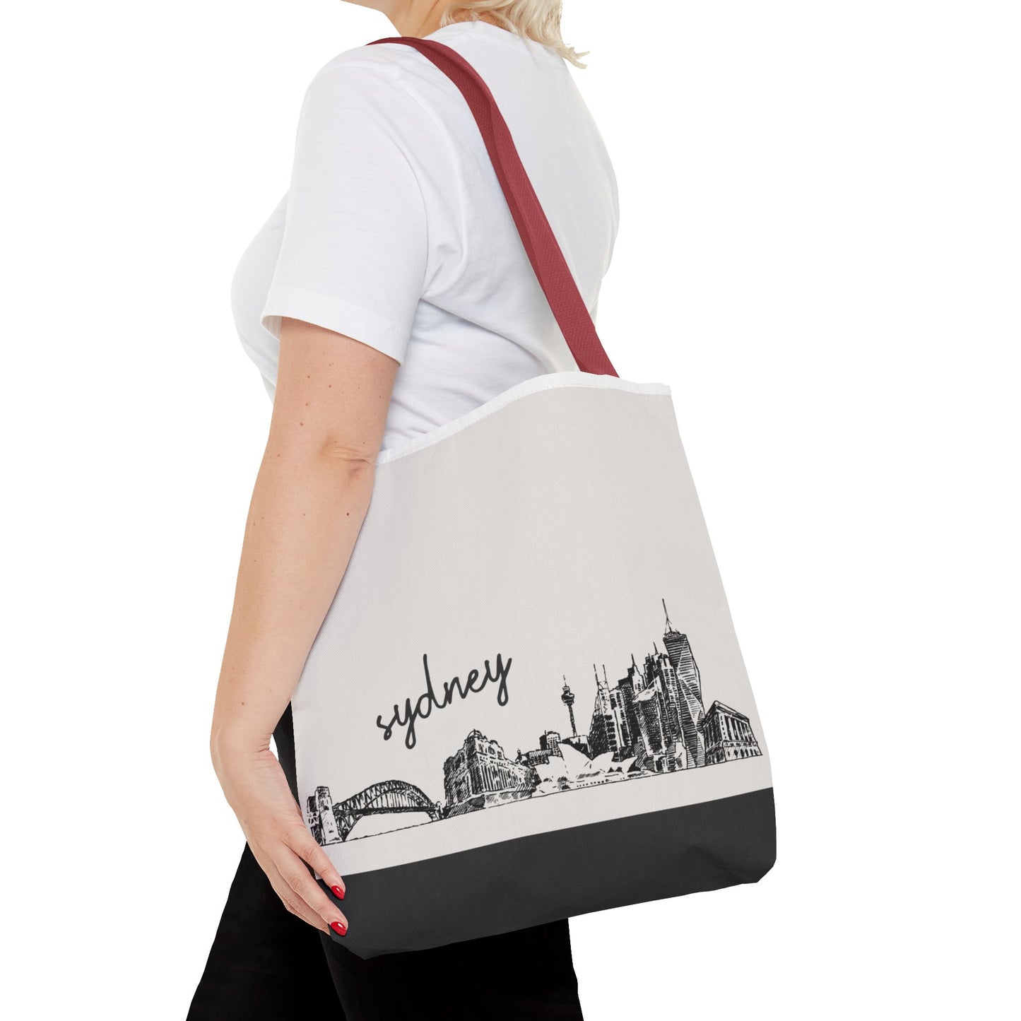 Sydney Travel Tote Bag – Lightweight Wanderlight Tote, Skyline Design, Durable Everyday Adventure Bag