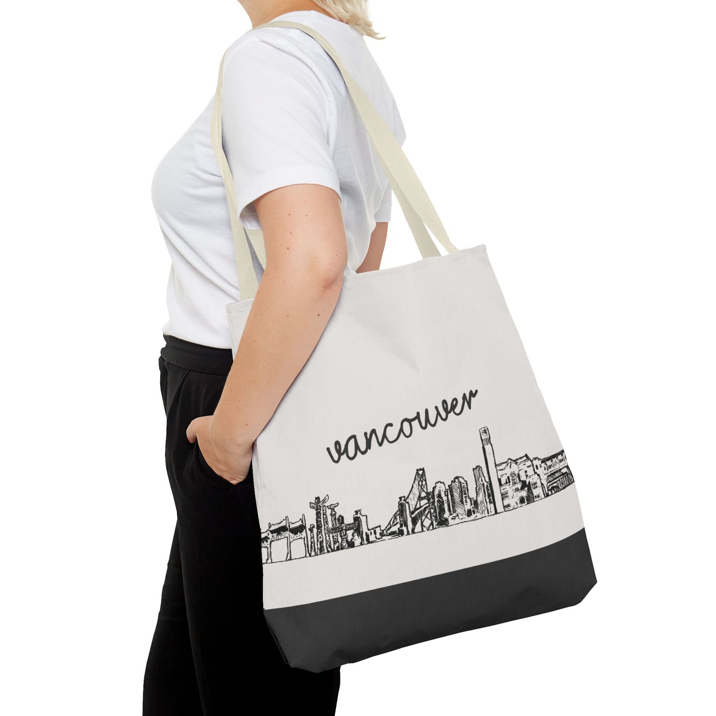 Vancouver Travel Tote Bag – Lightweight Wanderlight Tote, Skyline Design, Durable Everyday Adventure Bag