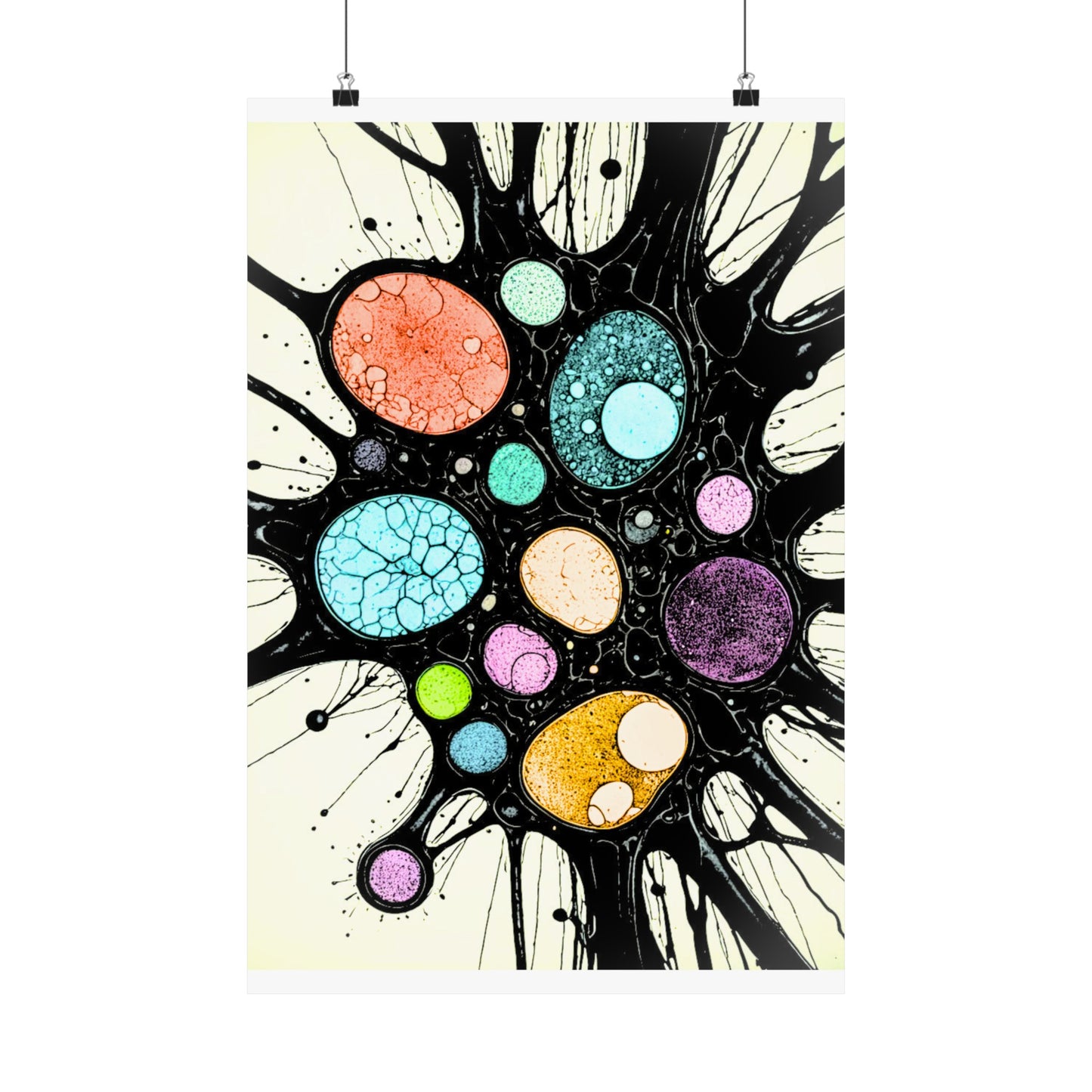 Psychedelic Matte Vertical Posters Cosmic Cells