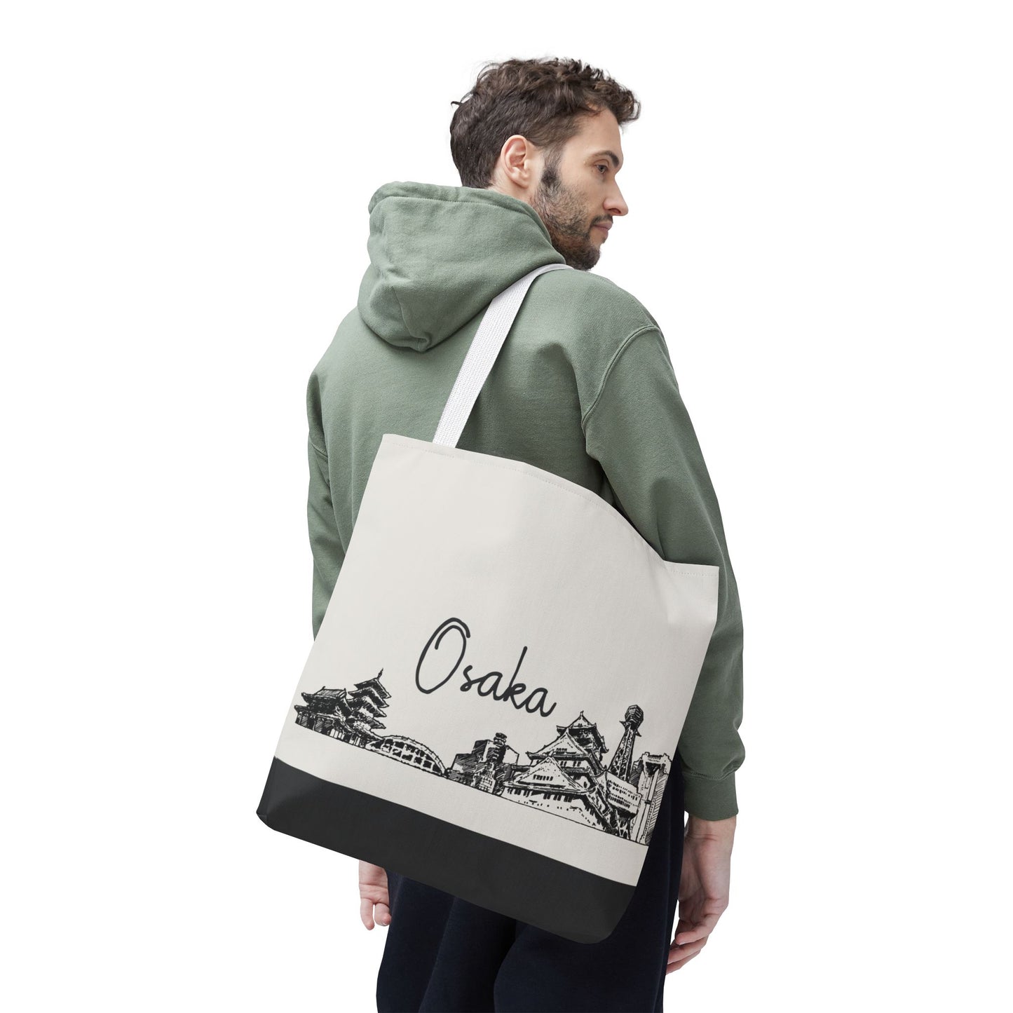 Osaka Travel Tote Bag – Lightweight Wanderlight Tote, Skyline Design, Durable Everyday Adventure Bag