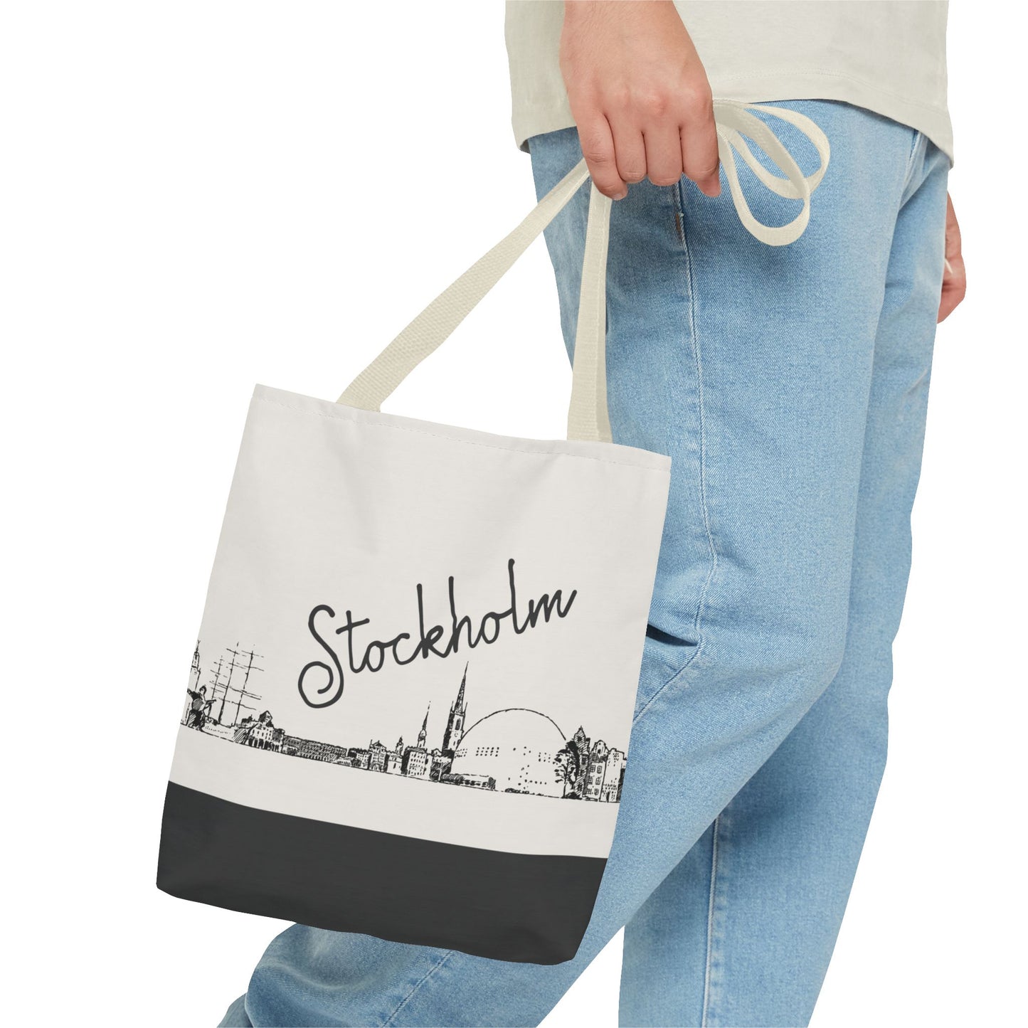 Stockholm Travel Tote Bag – Lightweight Wanderlight Tote, Skyline Design, Durable Everyday Adventure Bag