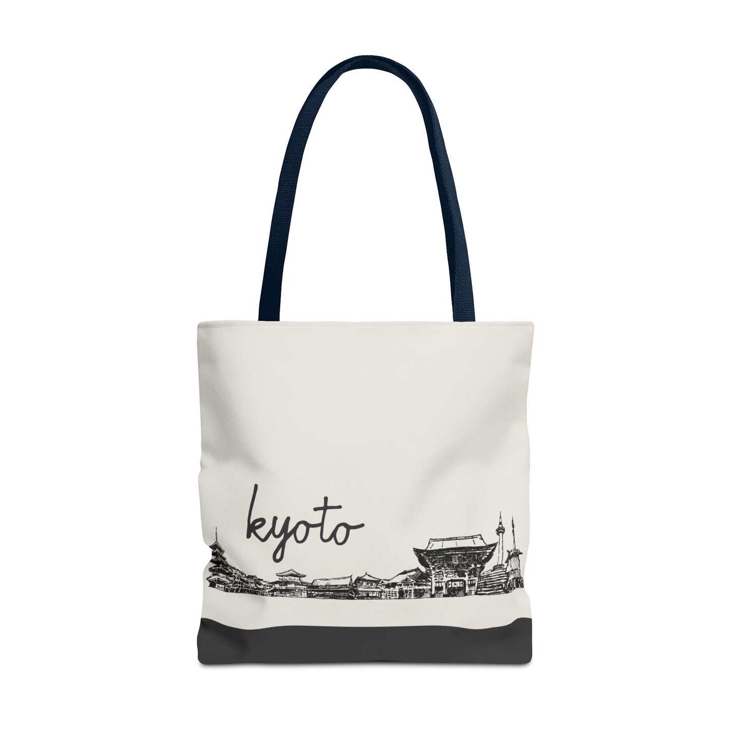 Kyoto Travel Tote Bag – Lightweight Wanderlight Tote, Skyline Design, Durable Everyday Adventure Bag