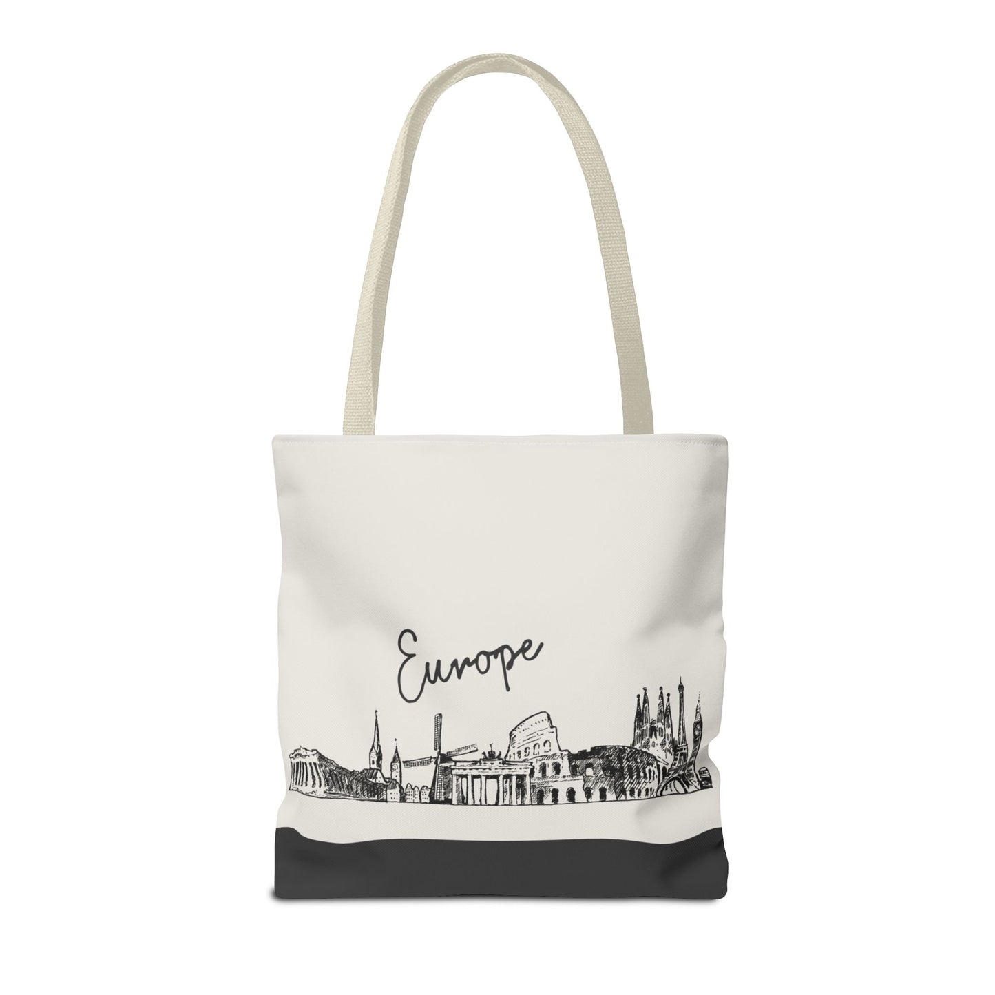 Europe Travel Tote Bag – Lightweight Wanderlight Tote, Skyline Design, Durable Everyday Adventure Bag