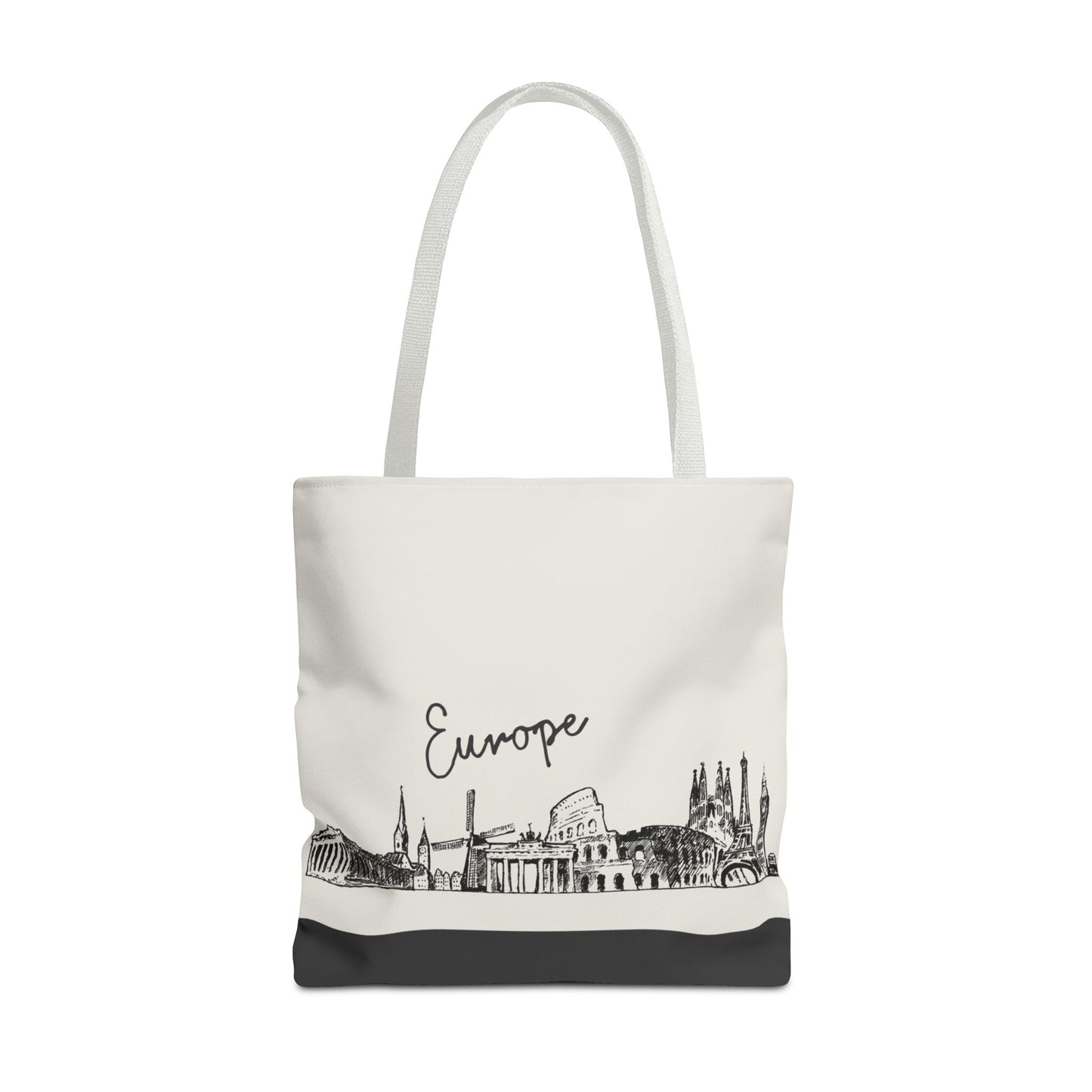 Europe Travel Tote Bag – Lightweight Wanderlight Tote, Skyline Design, Durable Everyday Adventure Bag