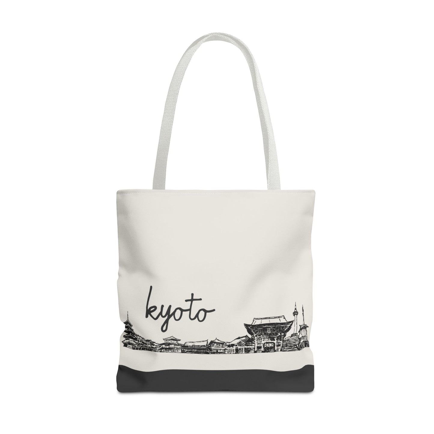 Kyoto Travel Tote Bag – Lightweight Wanderlight Tote, Skyline Design, Durable Everyday Adventure Bag