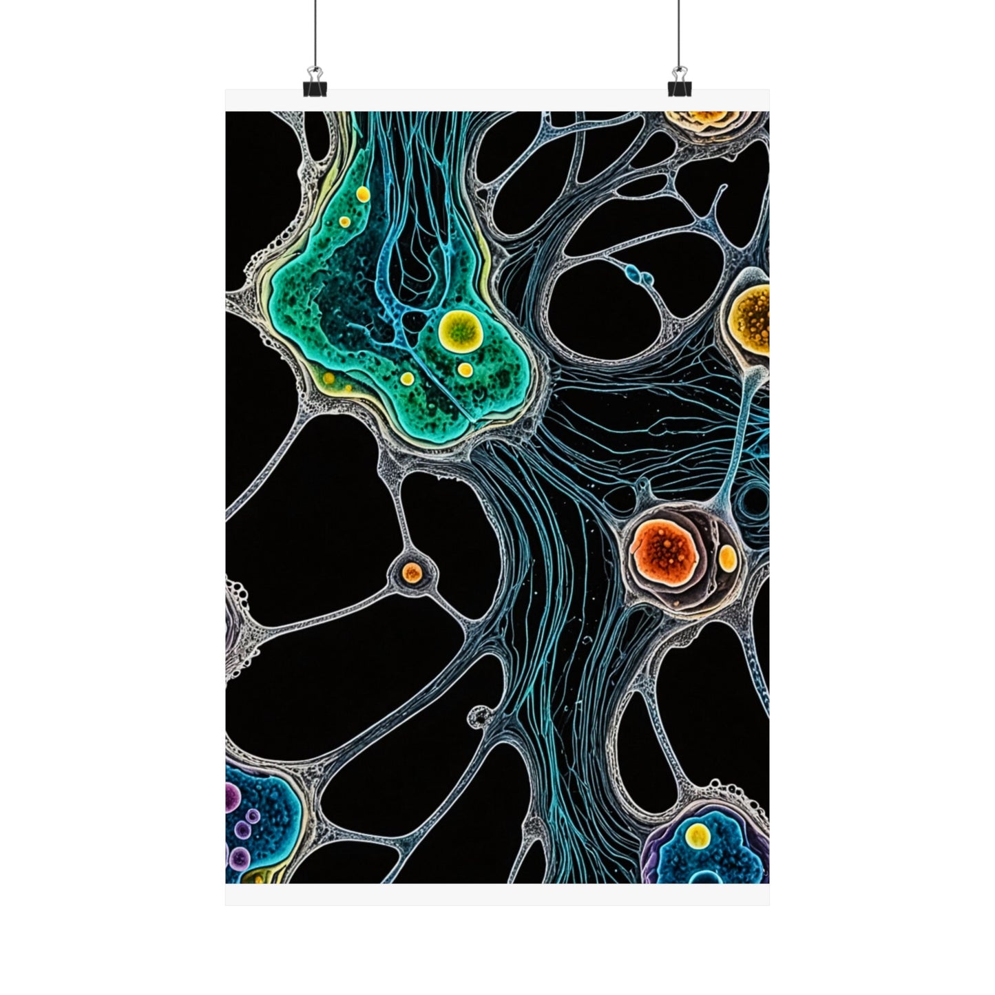 Psychedelic Matte Vertical Posters Fluorescent Filaments
