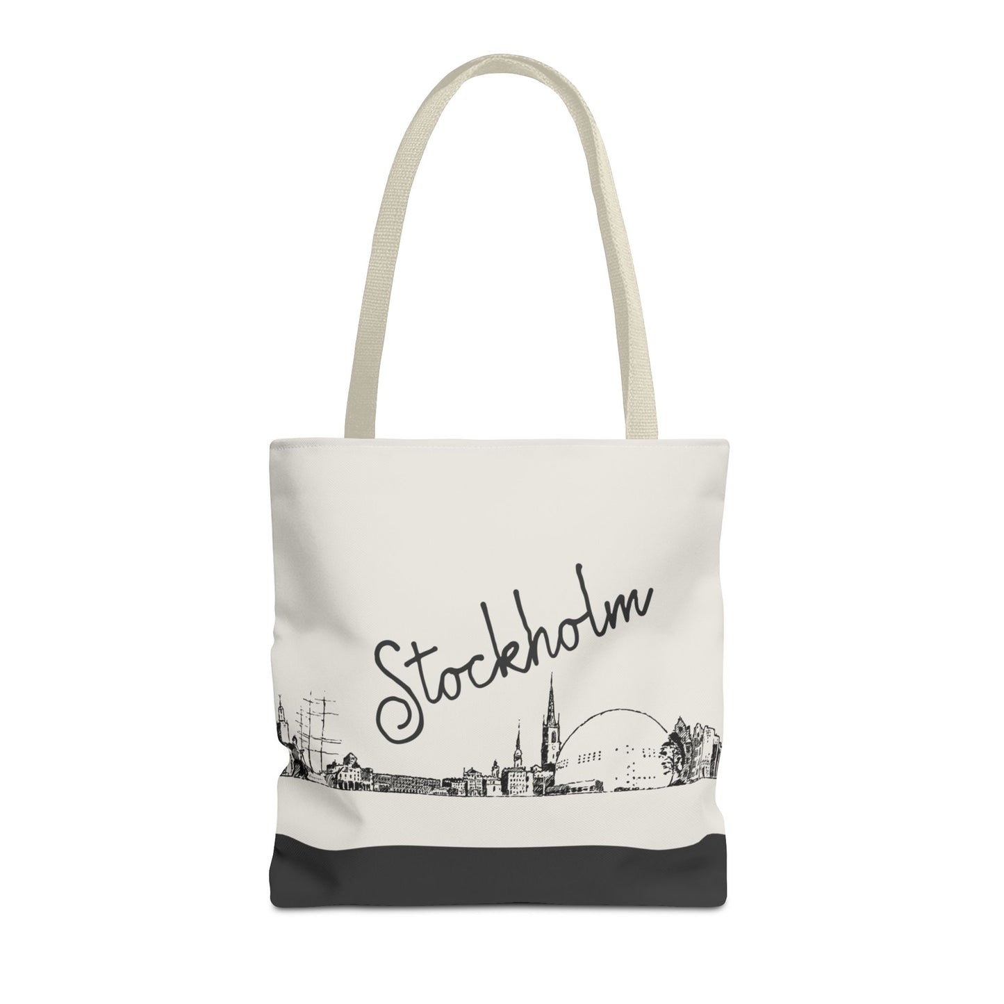 Stockholm Travel Tote Bag – Lightweight Wanderlight Tote, Skyline Design, Durable Everyday Adventure Bag