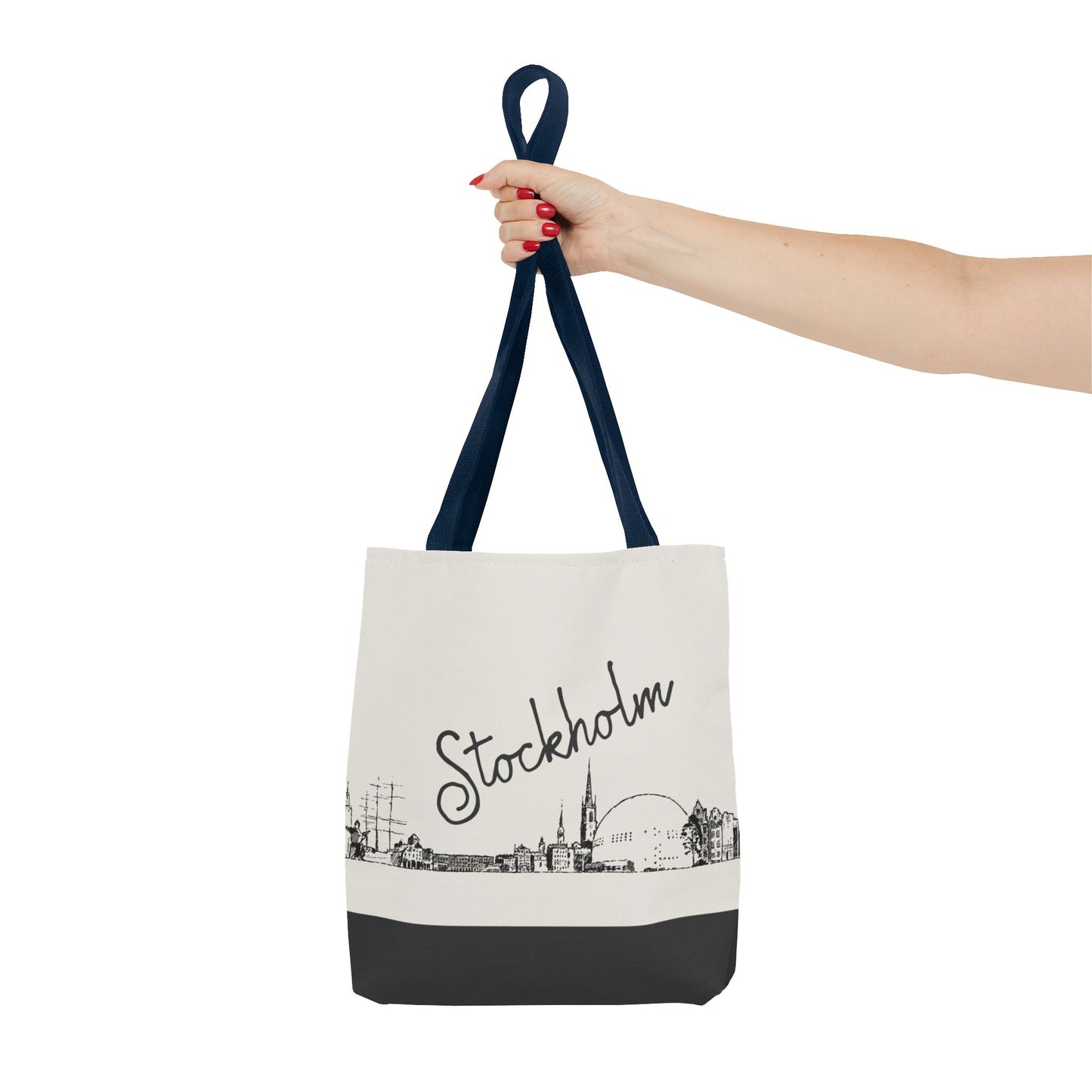 Stockholm Travel Tote Bag – Lightweight Wanderlight Tote, Skyline Design, Durable Everyday Adventure Bag