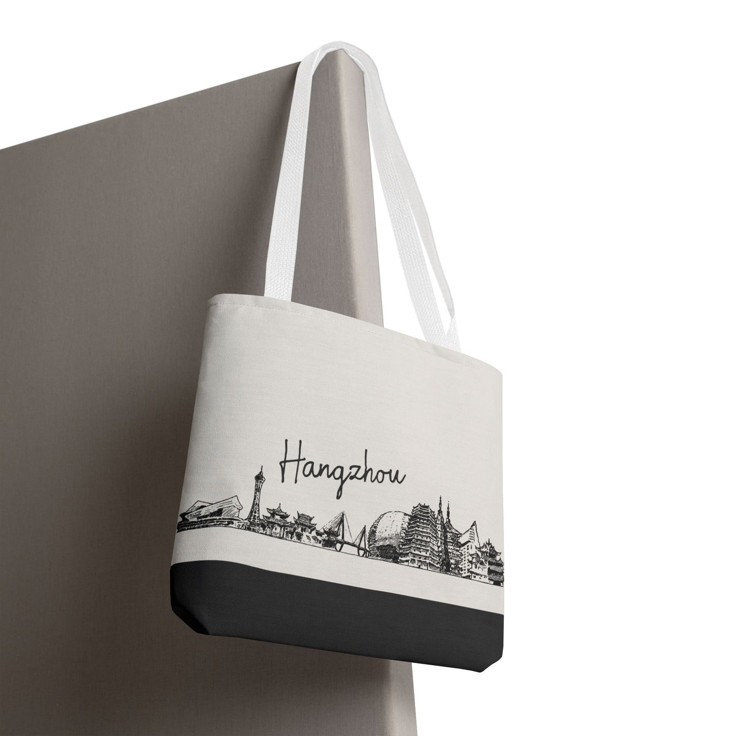 Hangzhou Travel Tote Bag – Lightweight Wanderlight Tote, Skyline Design, Durable Everyday Adventure Bag