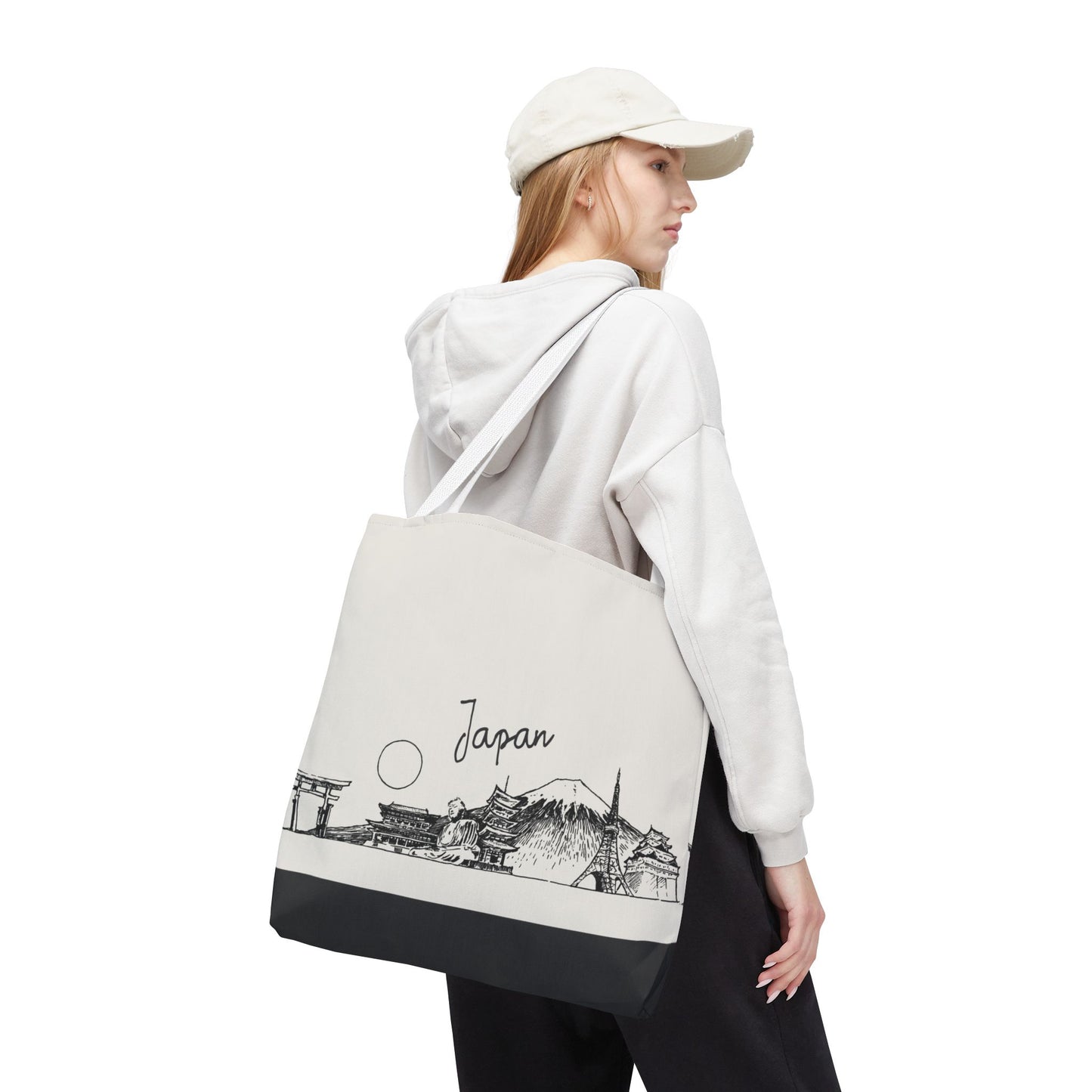 Japan Travel Tote Bag – Lightweight Wanderlight Tote, Skyline Design, Durable Everyday Adventure Bag