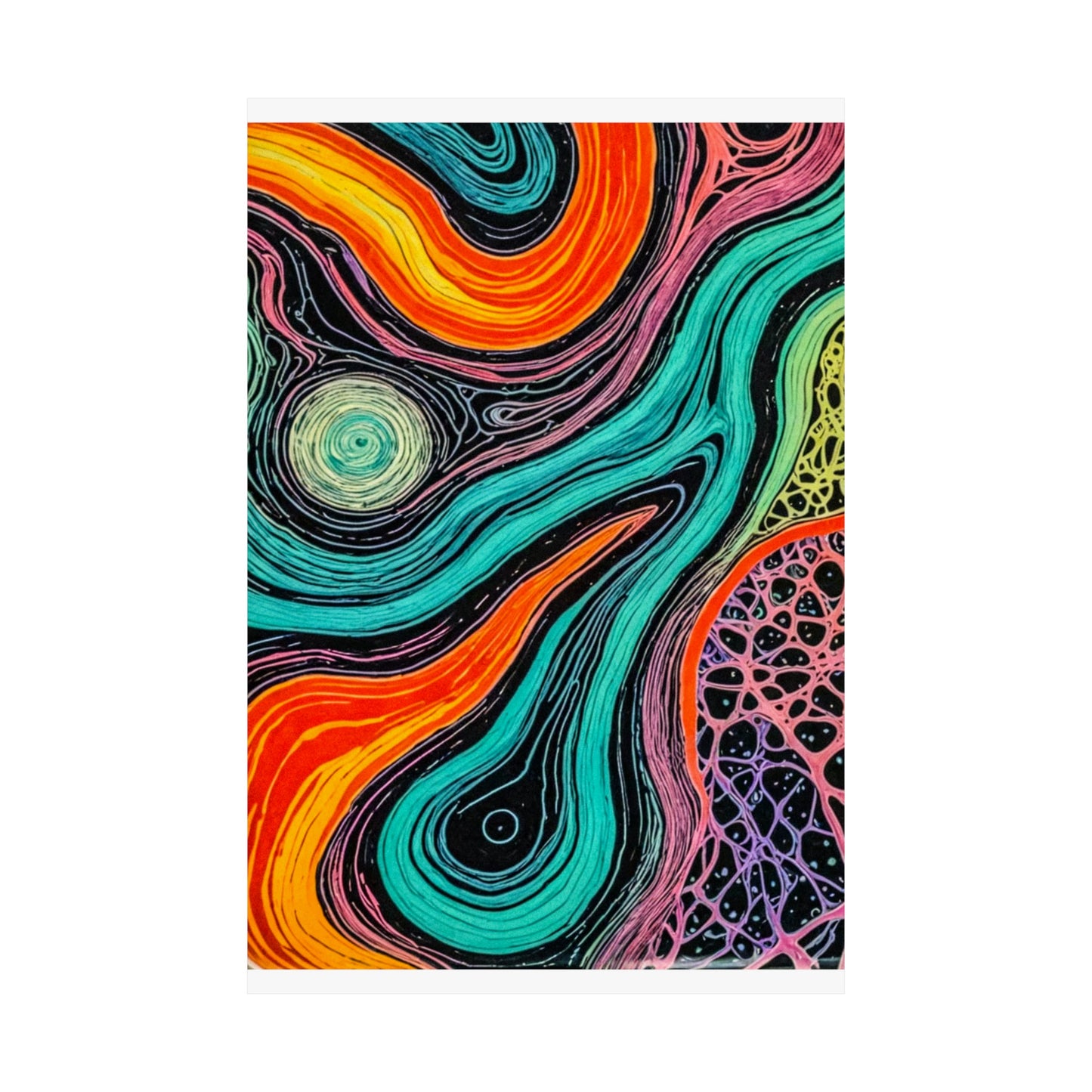 Neon Nucleolus Matte Vertical Posters