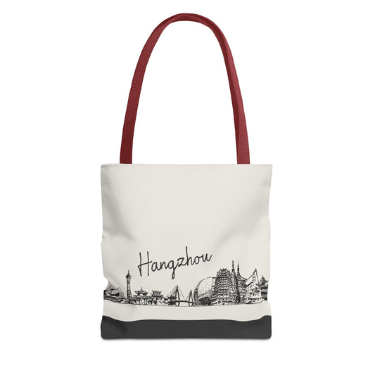 Hangzhou Travel Tote Bag – Lightweight Wanderlight Tote, Skyline Design, Durable Everyday Adventure Bag