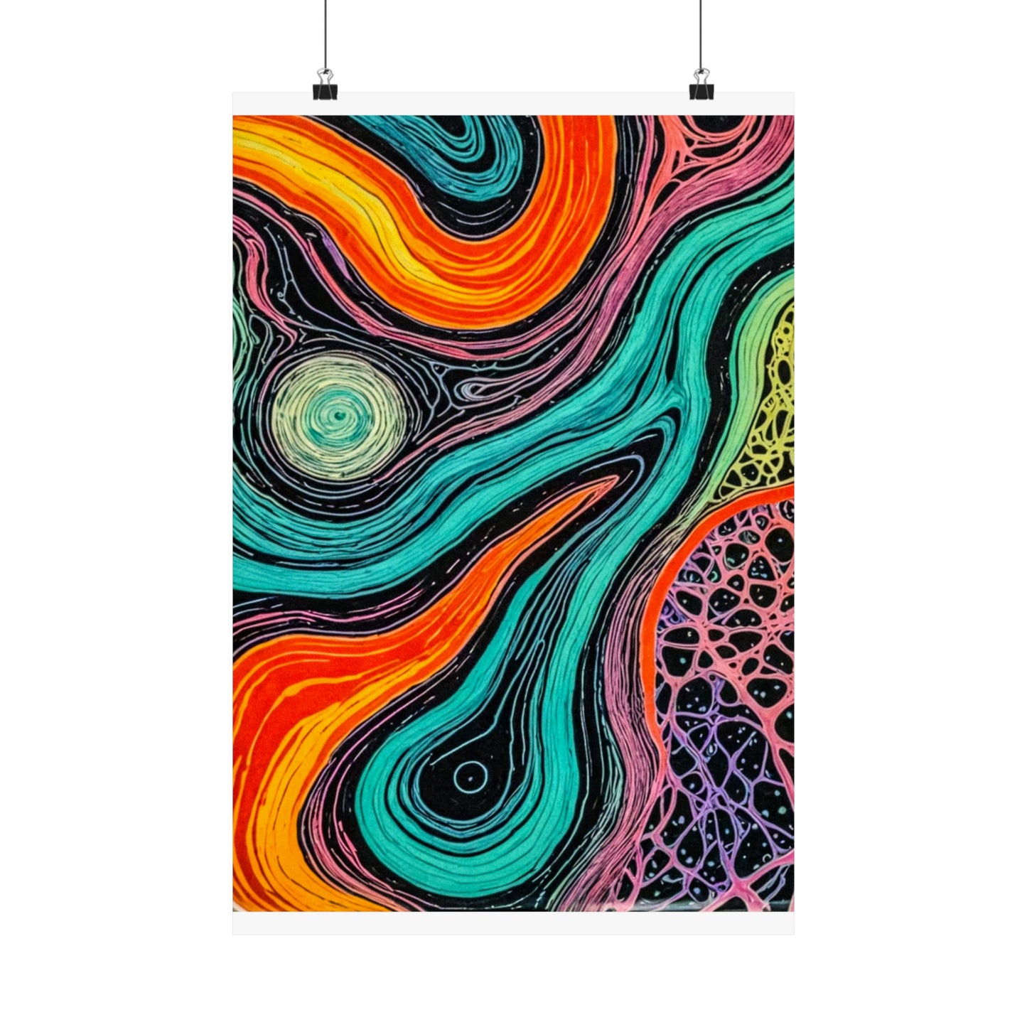 Neon Nucleolus Matte Vertical Posters