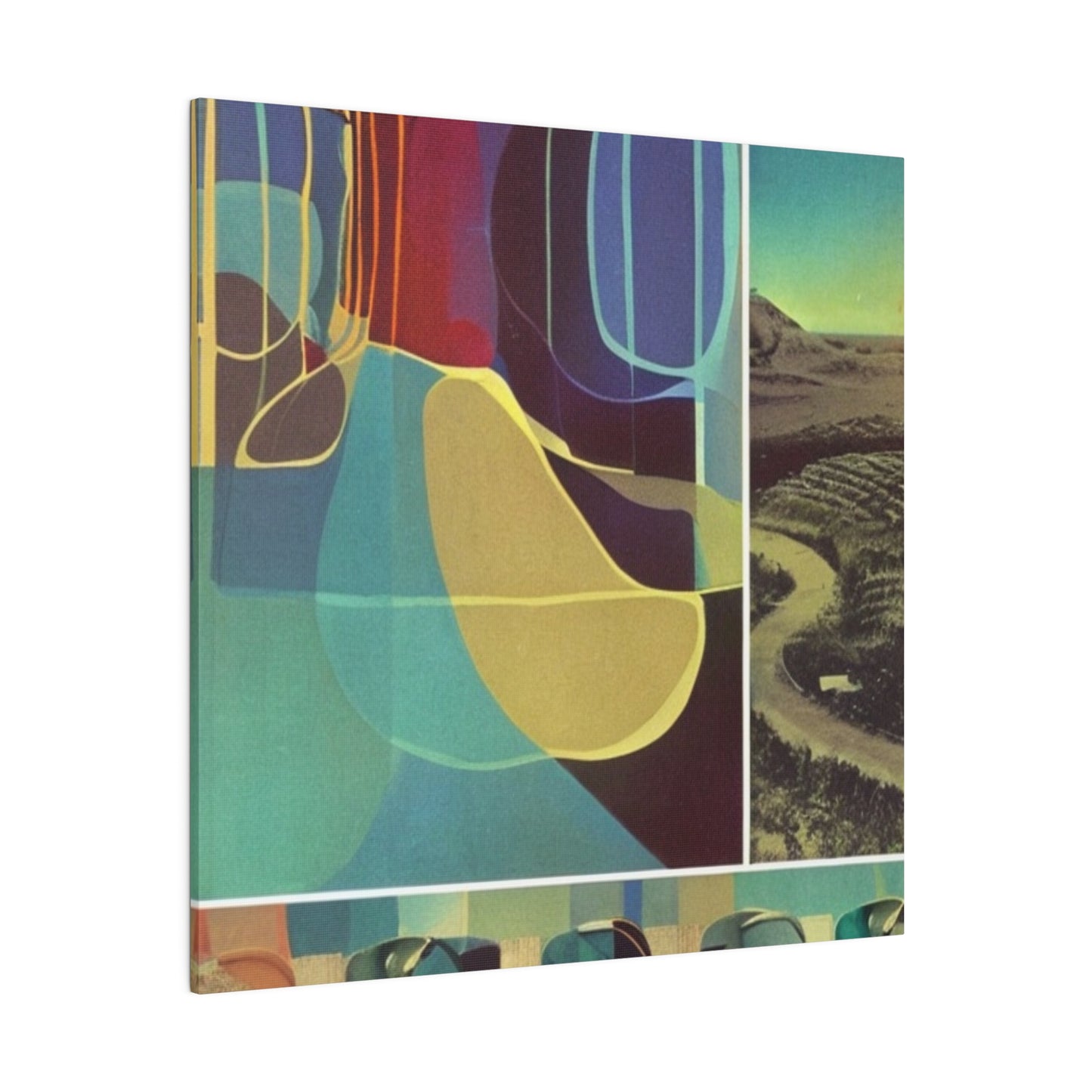Colorful Neo Psychadelia Contemporary Art Landscape Wall Art Matte Canvas