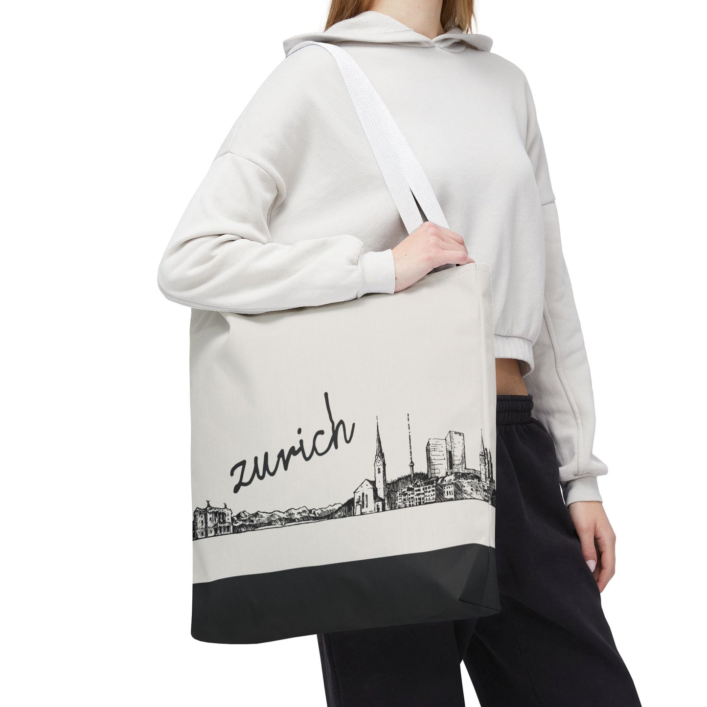 Zurich Travel Tote Bag – Lightweight Wanderlight Tote, Skyline Design, Durable Everyday Adventure Bag