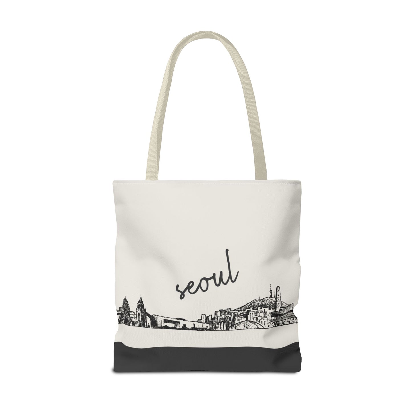 Seoul Travel Tote Bag – Lightweight Wanderlight Tote, Skyline Design, Durable Everyday Adventure Bag