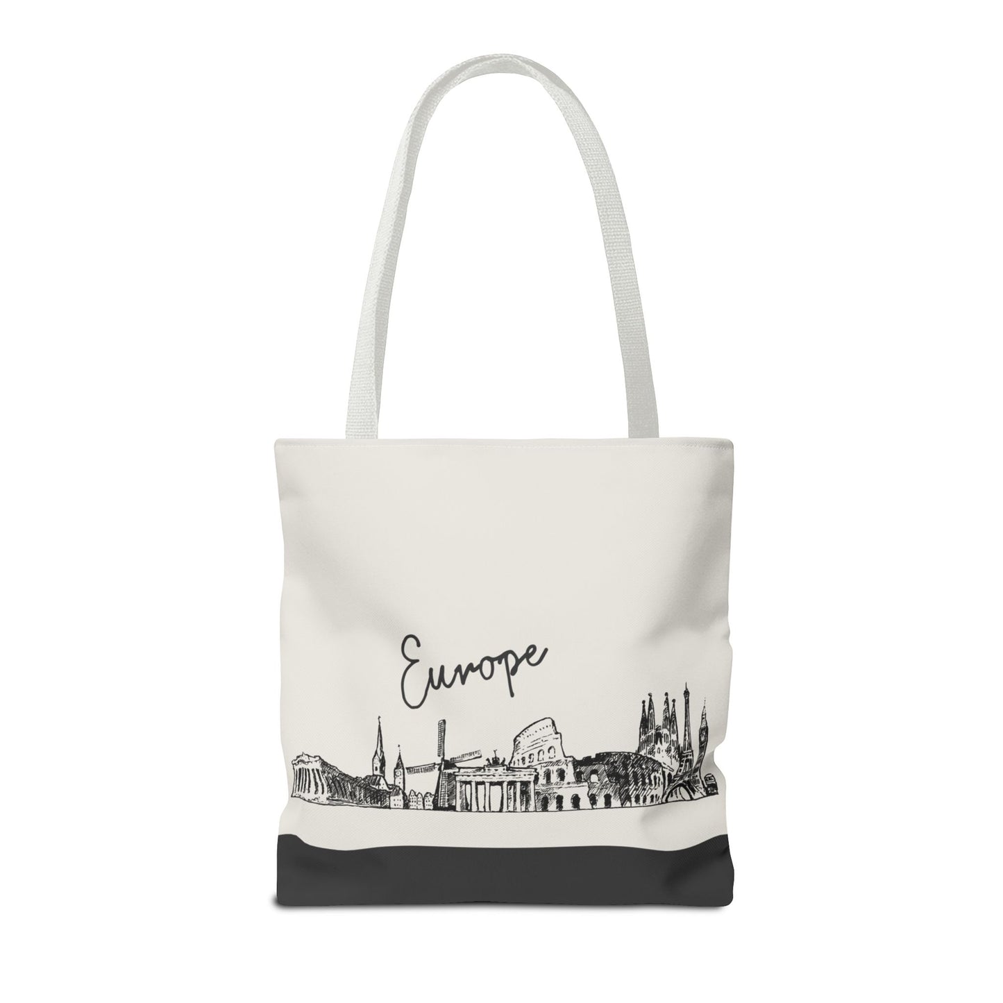 Europe Travel Tote Bag – Lightweight Wanderlight Tote, Skyline Design, Durable Everyday Adventure Bag