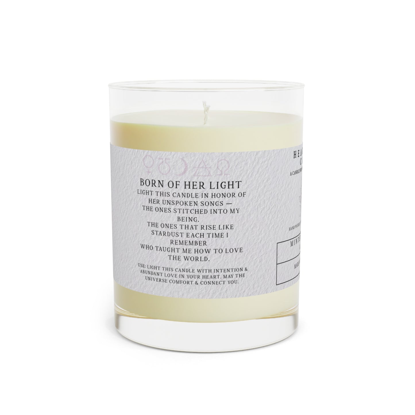Heartlight Mother’s Legacy Scented Candle - 11oz Aromatherapy Candle for Relaxation and Intention