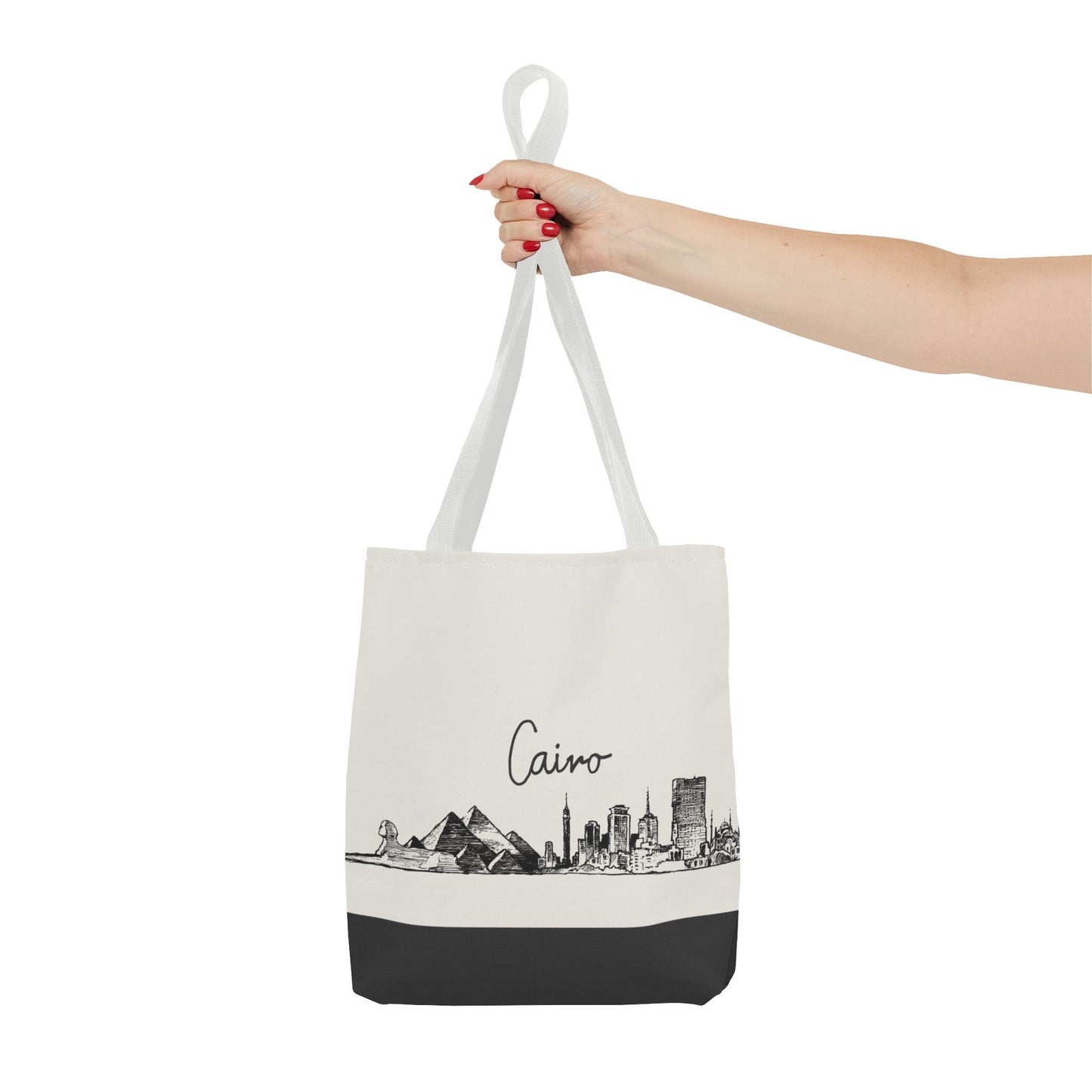 Cairo Travel Tote Bag – Lightweight Wanderlight Tote, Skyline Design, Durable Everyday Adventure Bag