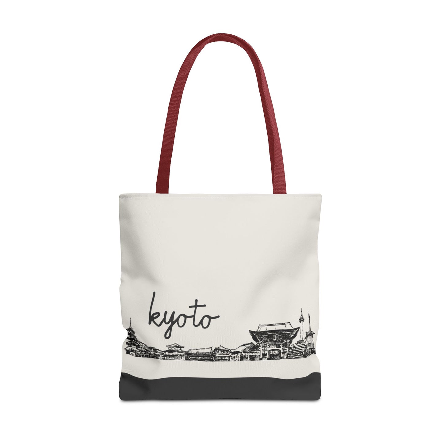 Kyoto Travel Tote Bag – Lightweight Wanderlight Tote, Skyline Design, Durable Everyday Adventure Bag