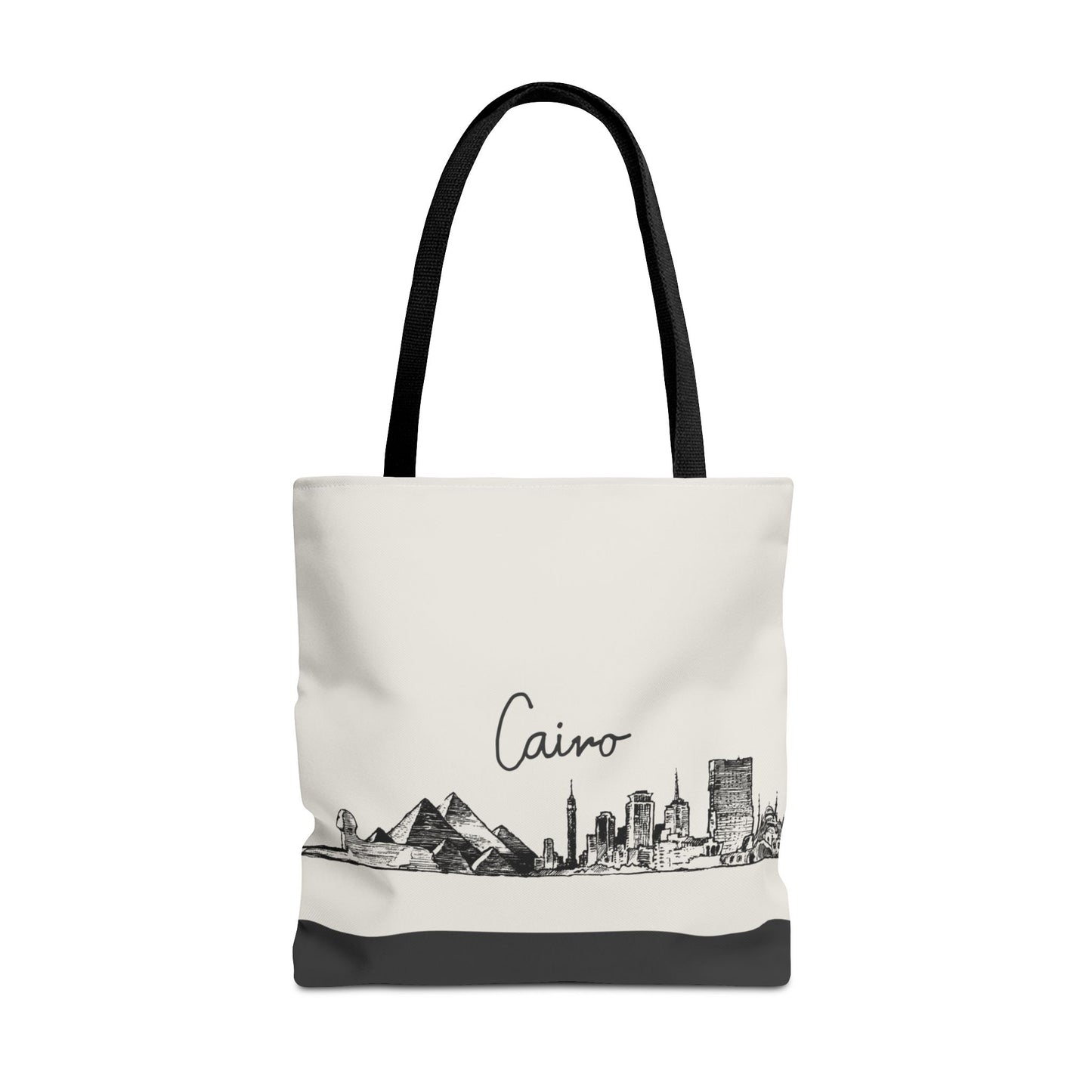 Cairo Travel Tote Bag – Lightweight Wanderlight Tote, Skyline Design, Durable Everyday Adventure Bag
