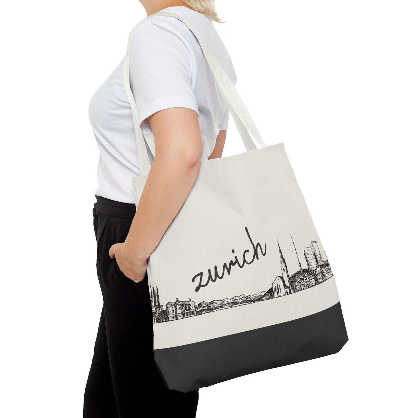 Zurich Travel Tote Bag – Lightweight Wanderlight Tote, Skyline Design, Durable Everyday Adventure Bag