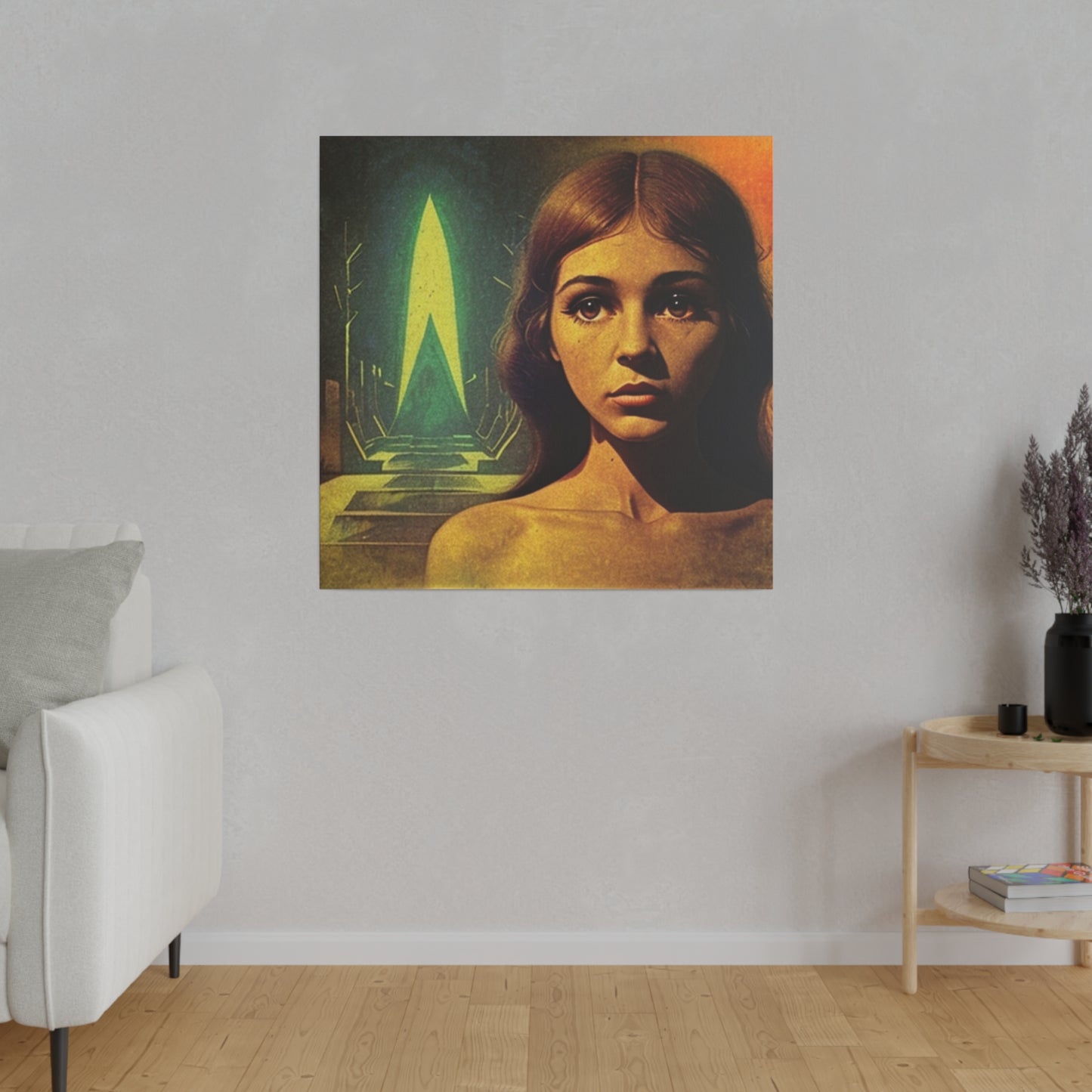 Vulnerability Science Fiction Retro Art House Wall Art Matte Canvas