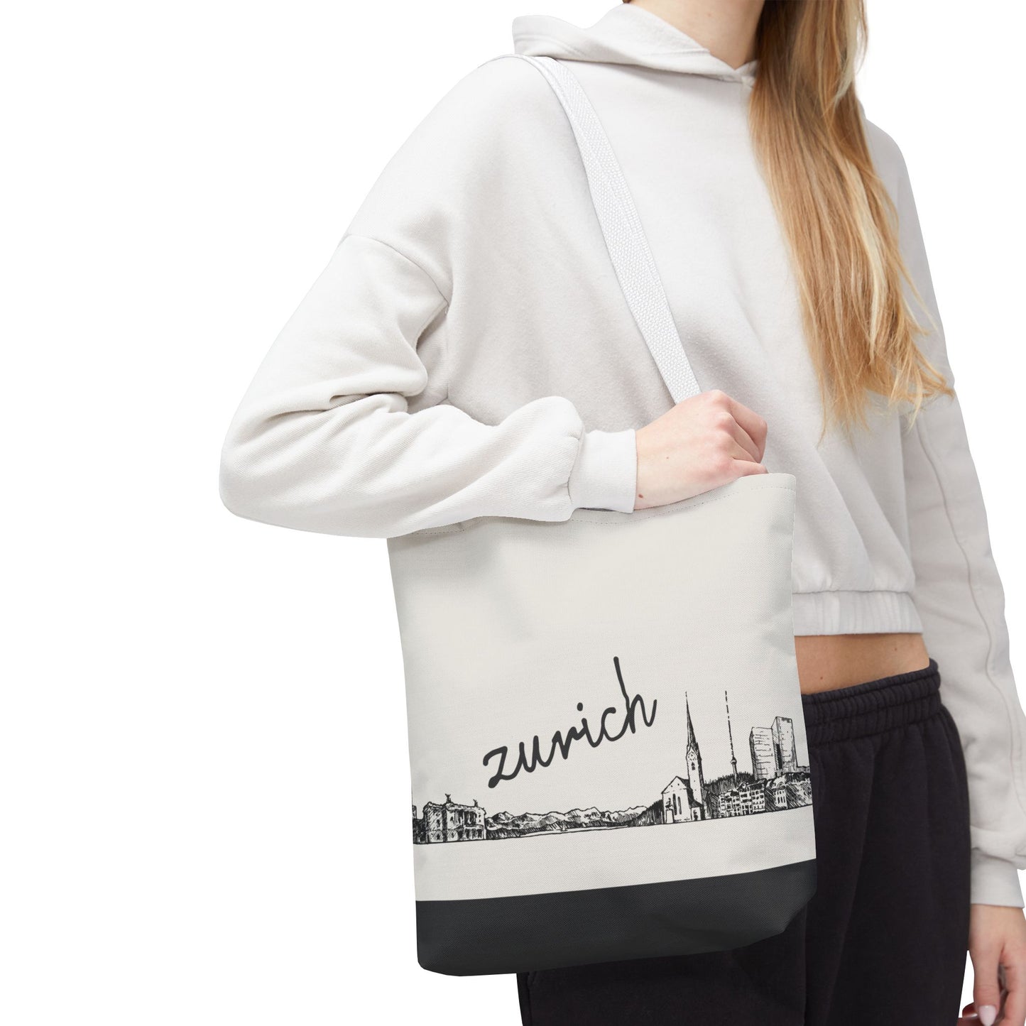 Zurich Travel Tote Bag – Lightweight Wanderlight Tote, Skyline Design, Durable Everyday Adventure Bag
