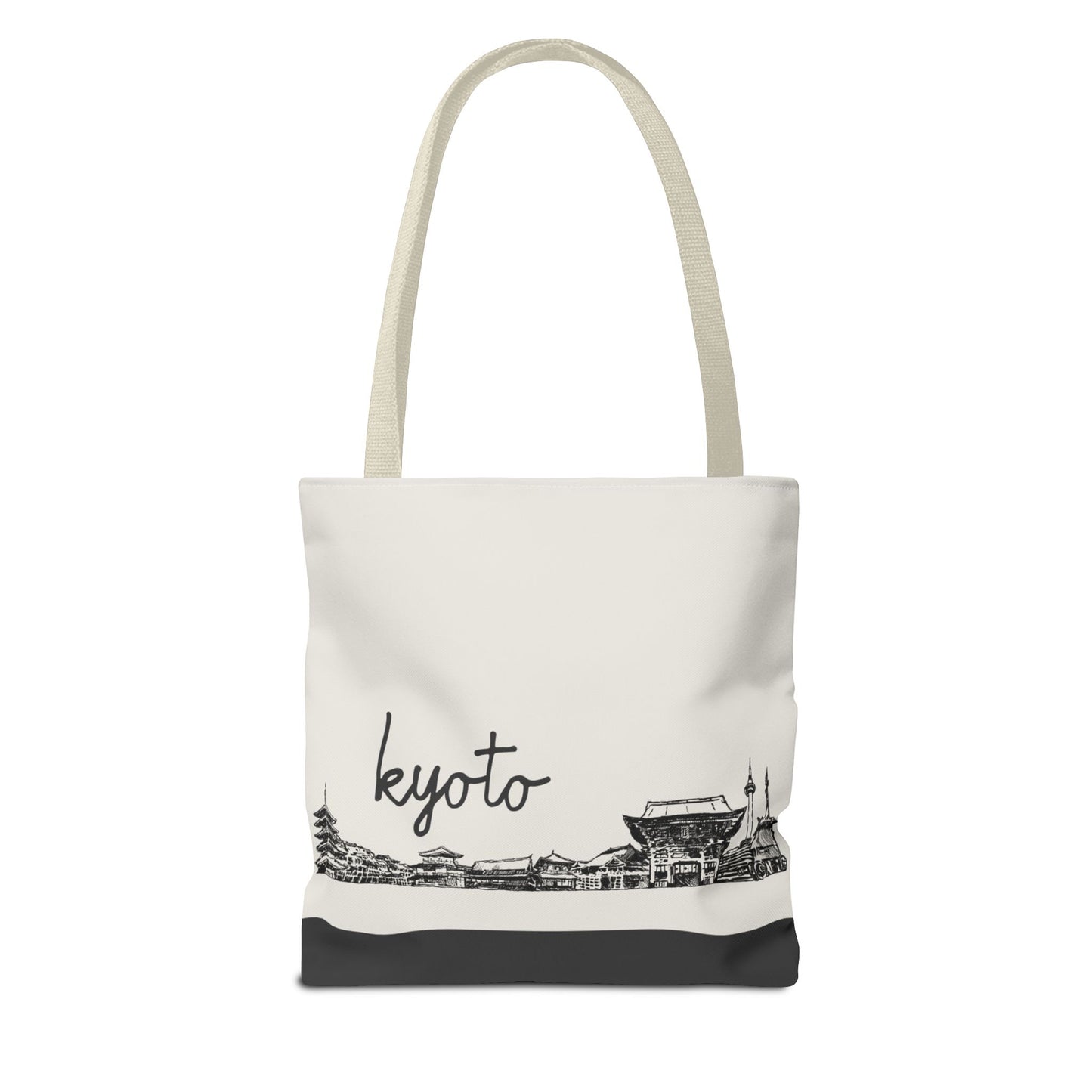 Kyoto Travel Tote Bag – Lightweight Wanderlight Tote, Skyline Design, Durable Everyday Adventure Bag
