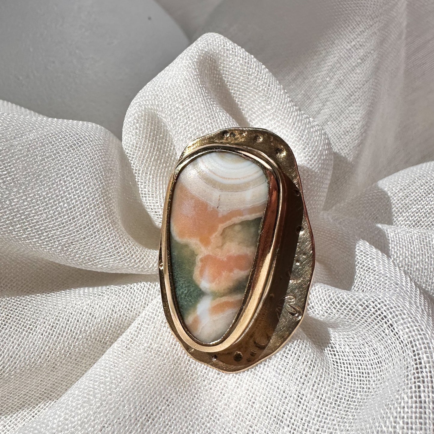 Ethereal Horizon Ring – One-of-a-Kind Jasper Statement Piece