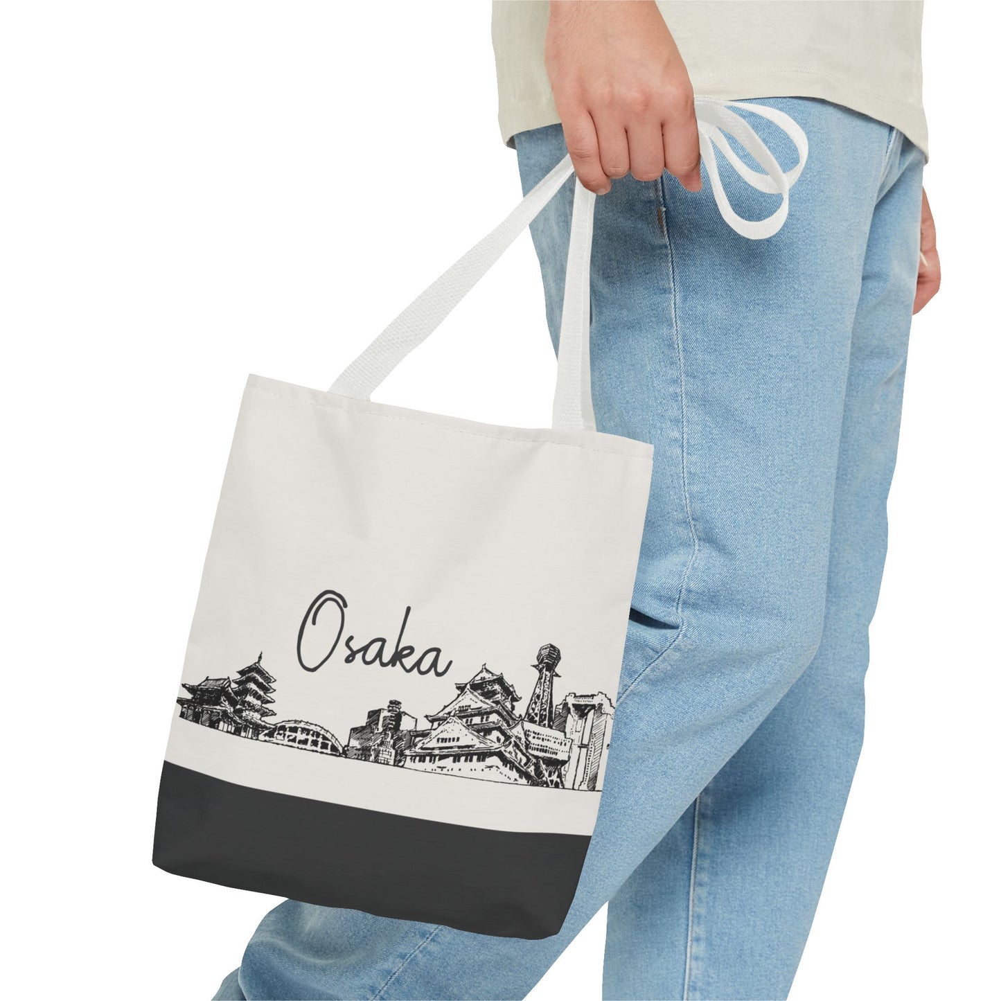 Osaka Travel Tote Bag – Lightweight Wanderlight Tote, Skyline Design, Durable Everyday Adventure Bag